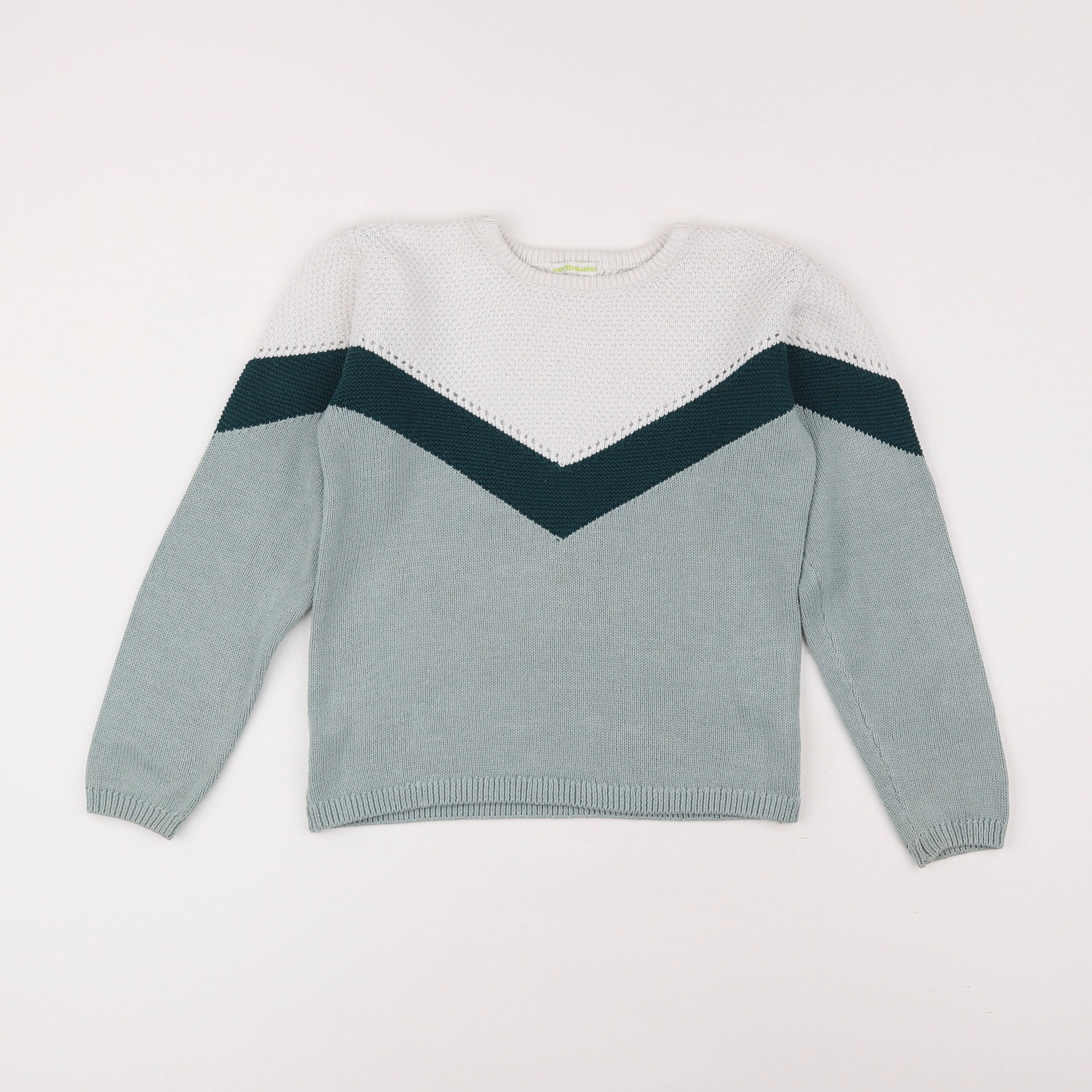 Vertbaudet - pull vert - 8 ans