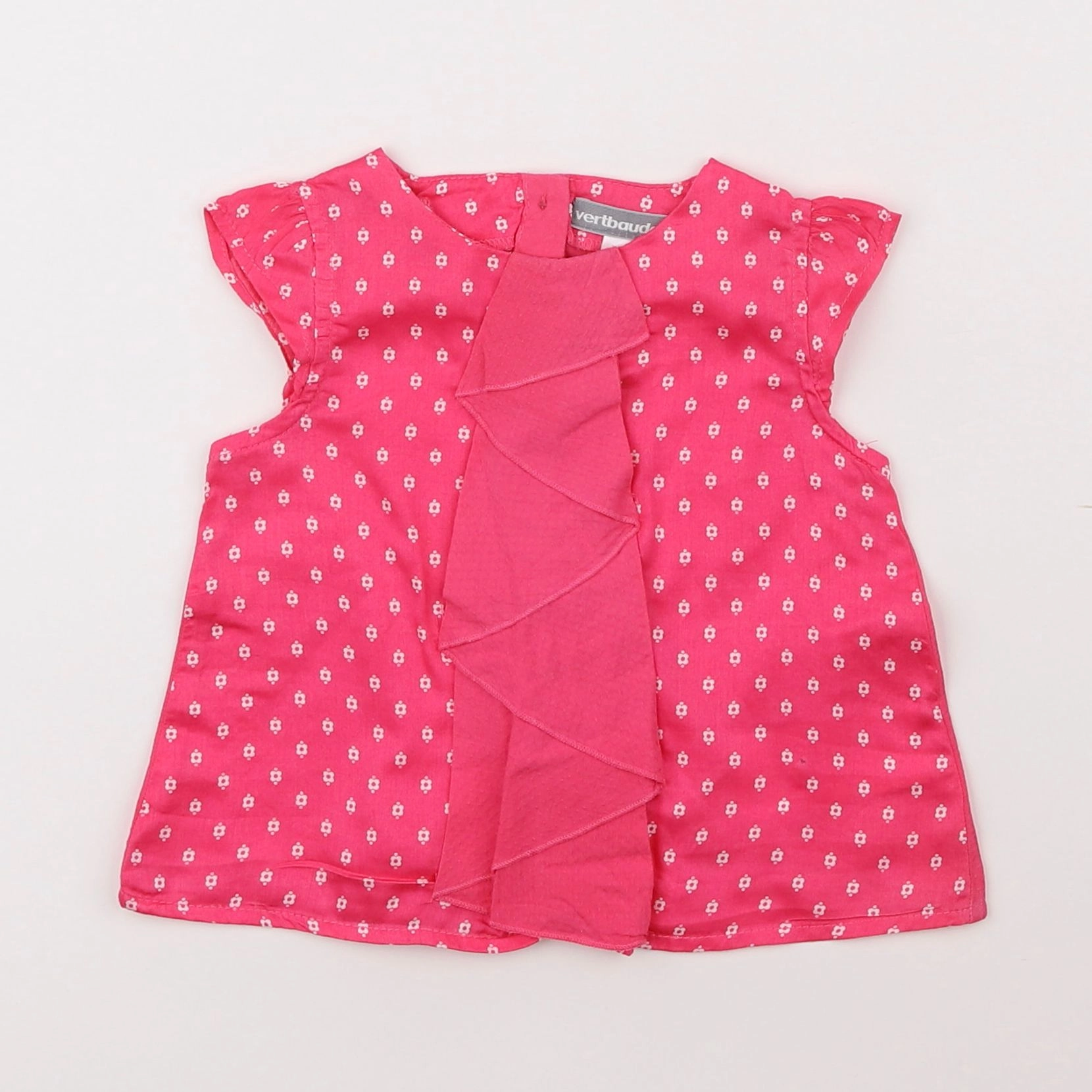 Vertbaudet - blouse rose - 9 mois