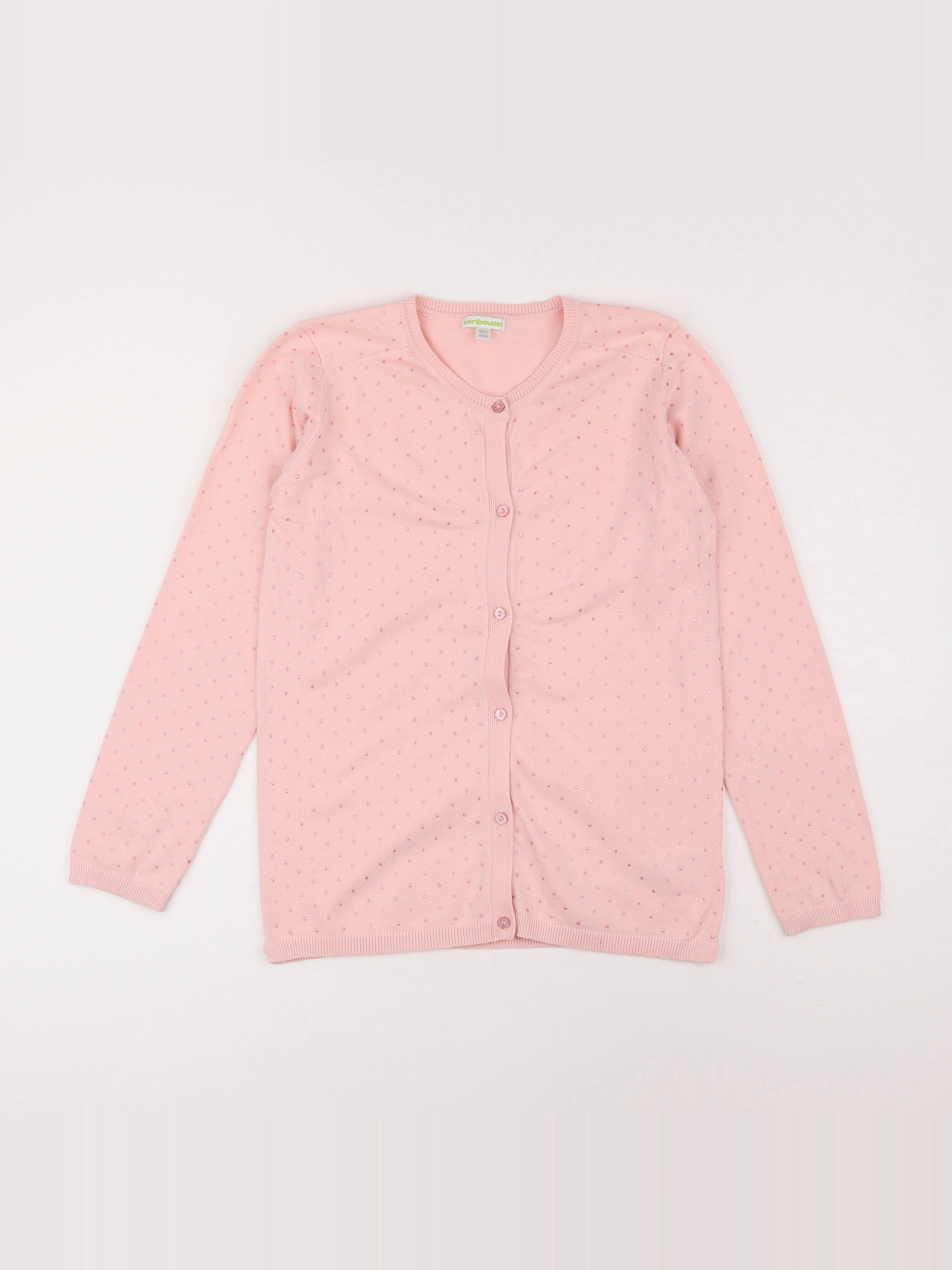 Vertbaudet - gilet rose - 12 ans