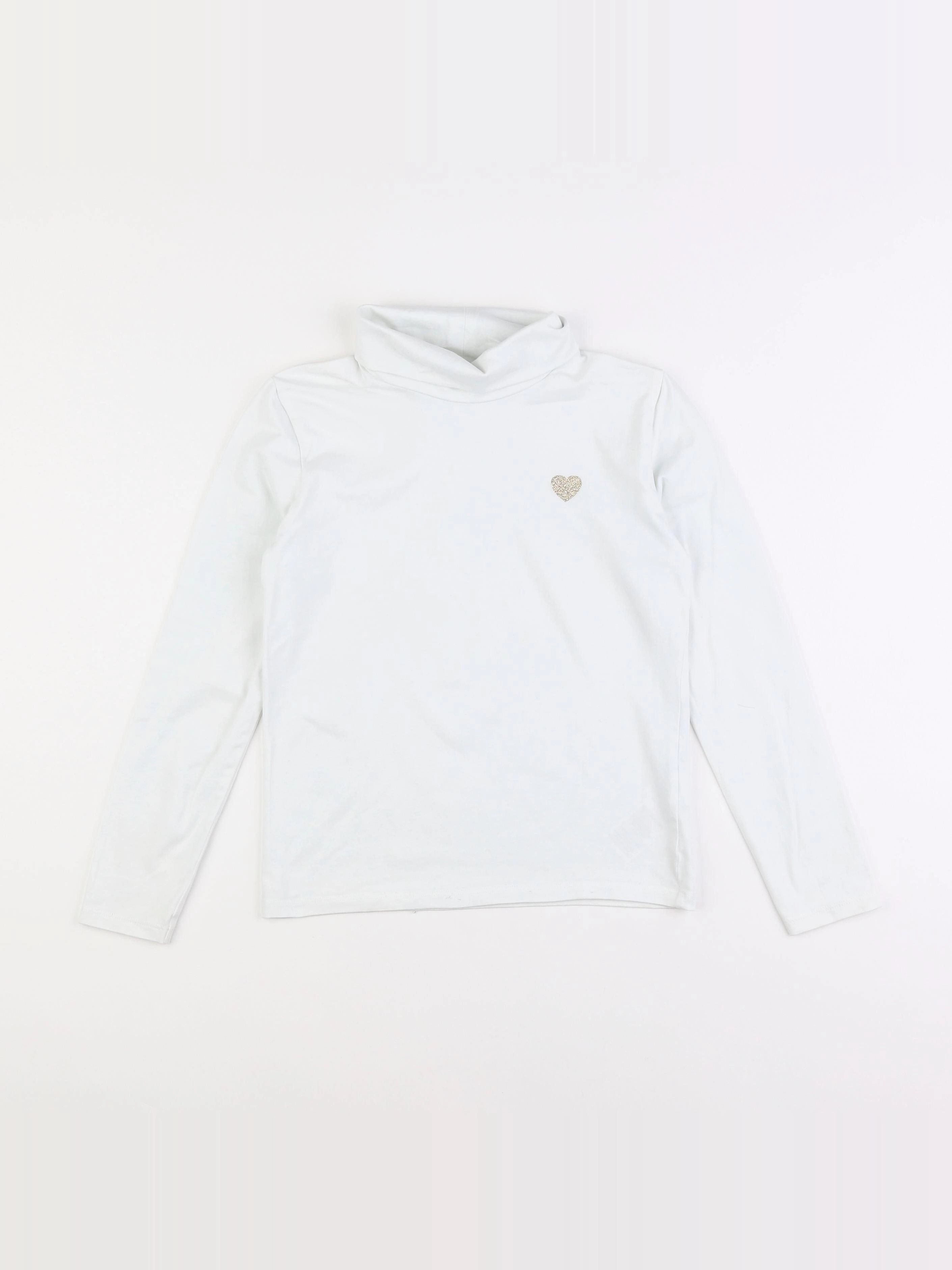 Vertbaudet - sous-pull blanc - 8 ans
