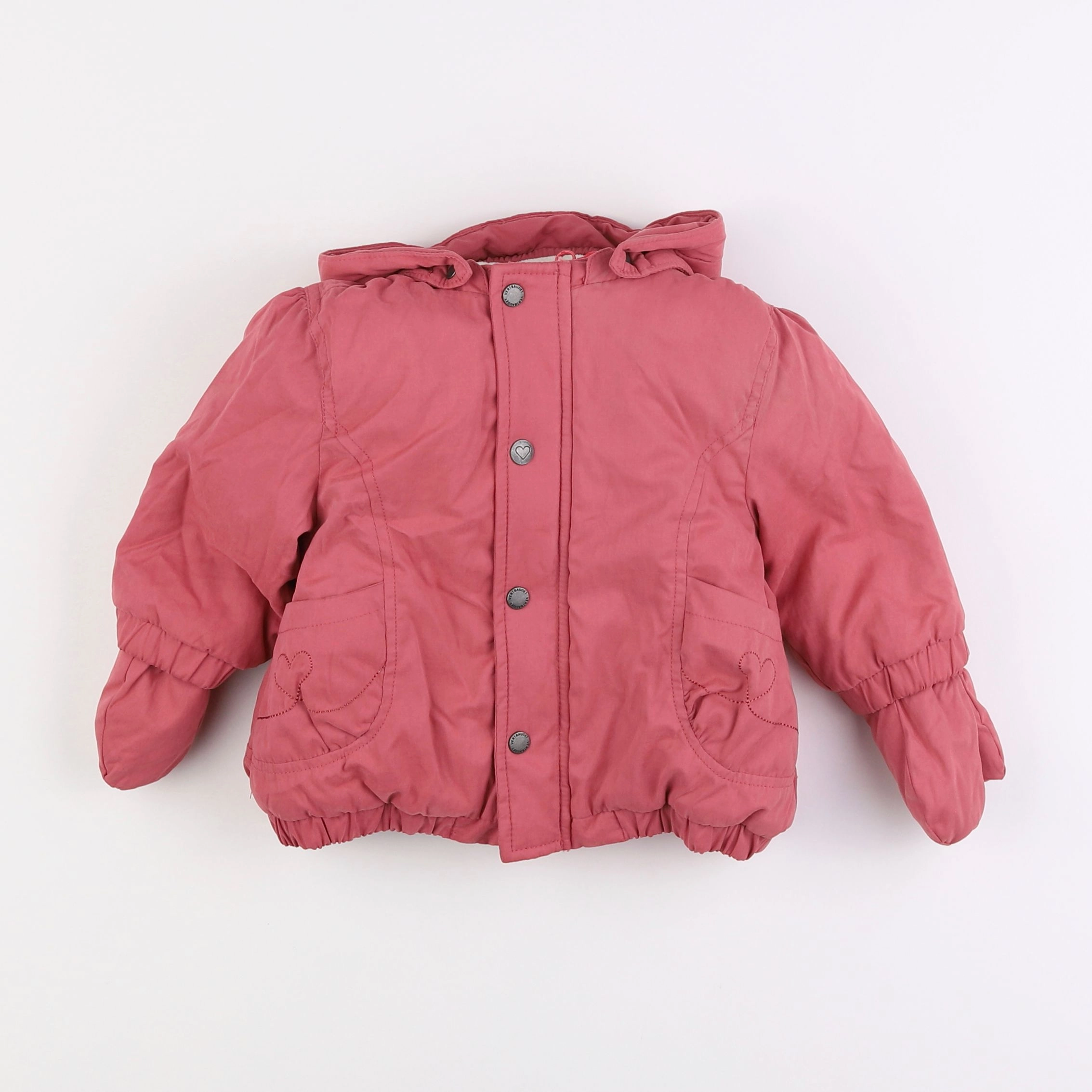 Vertbaudet - parka rose - 9 mois