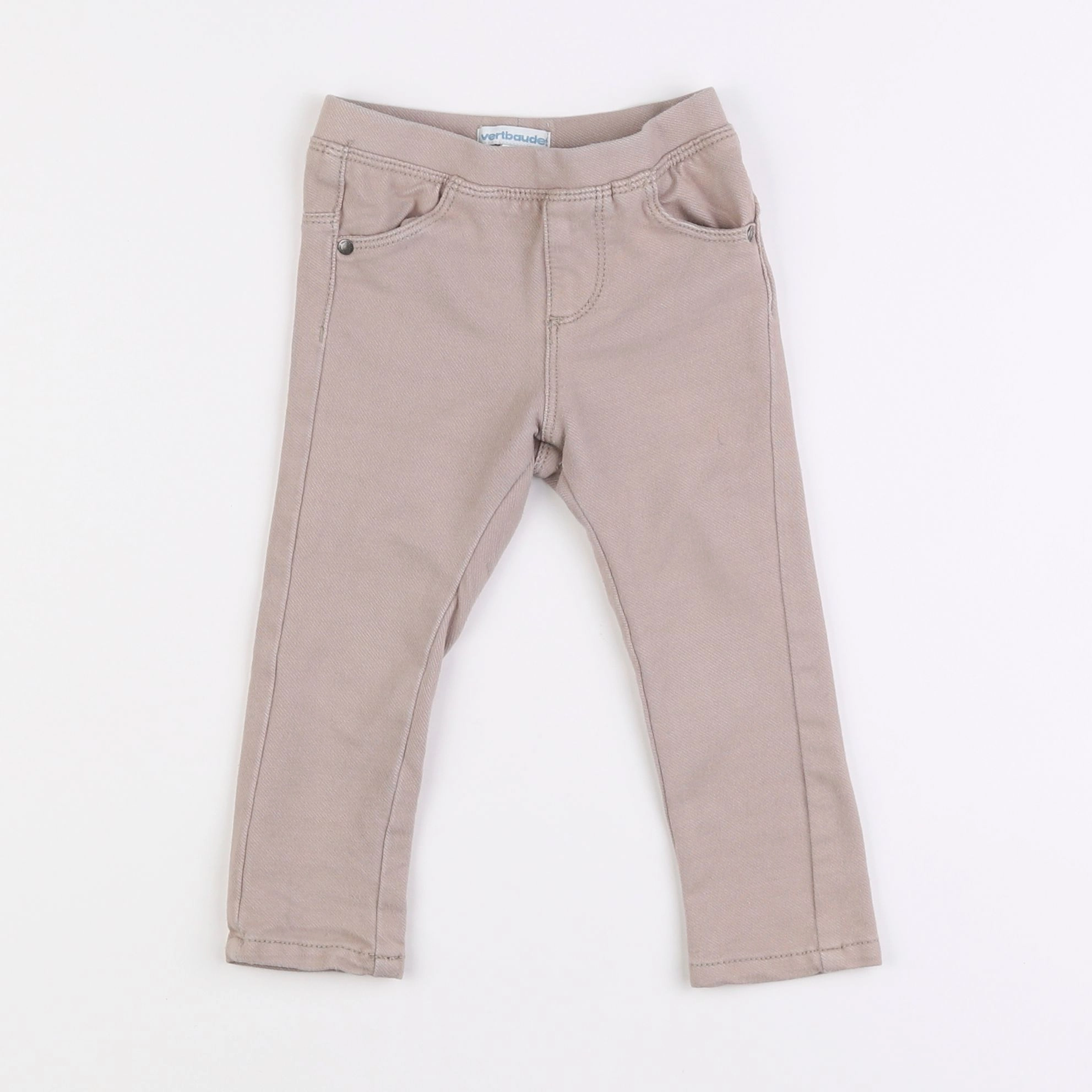 Vertbaudet - jegging beige - 18 mois