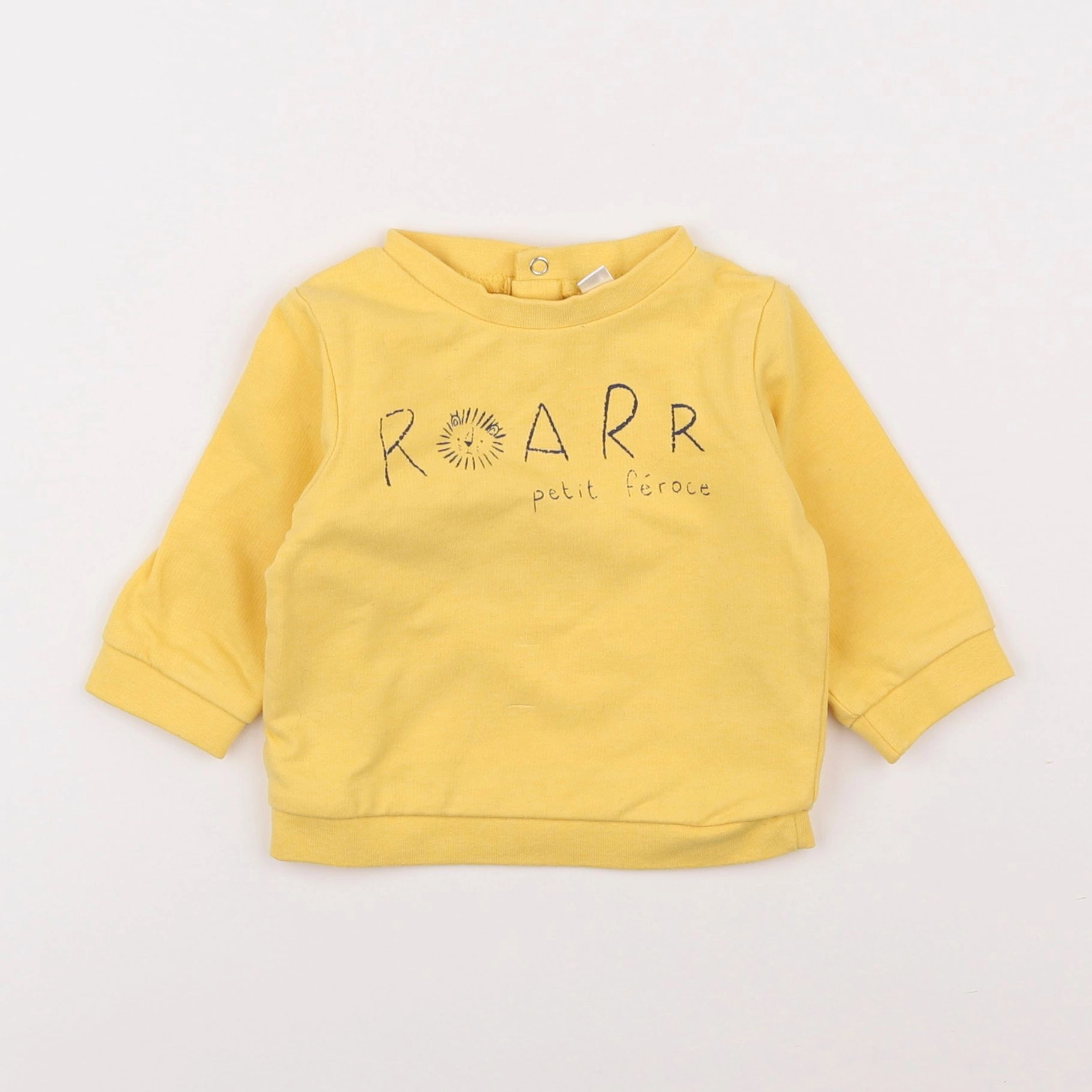Vertbaudet - sweat jaune - 3 mois