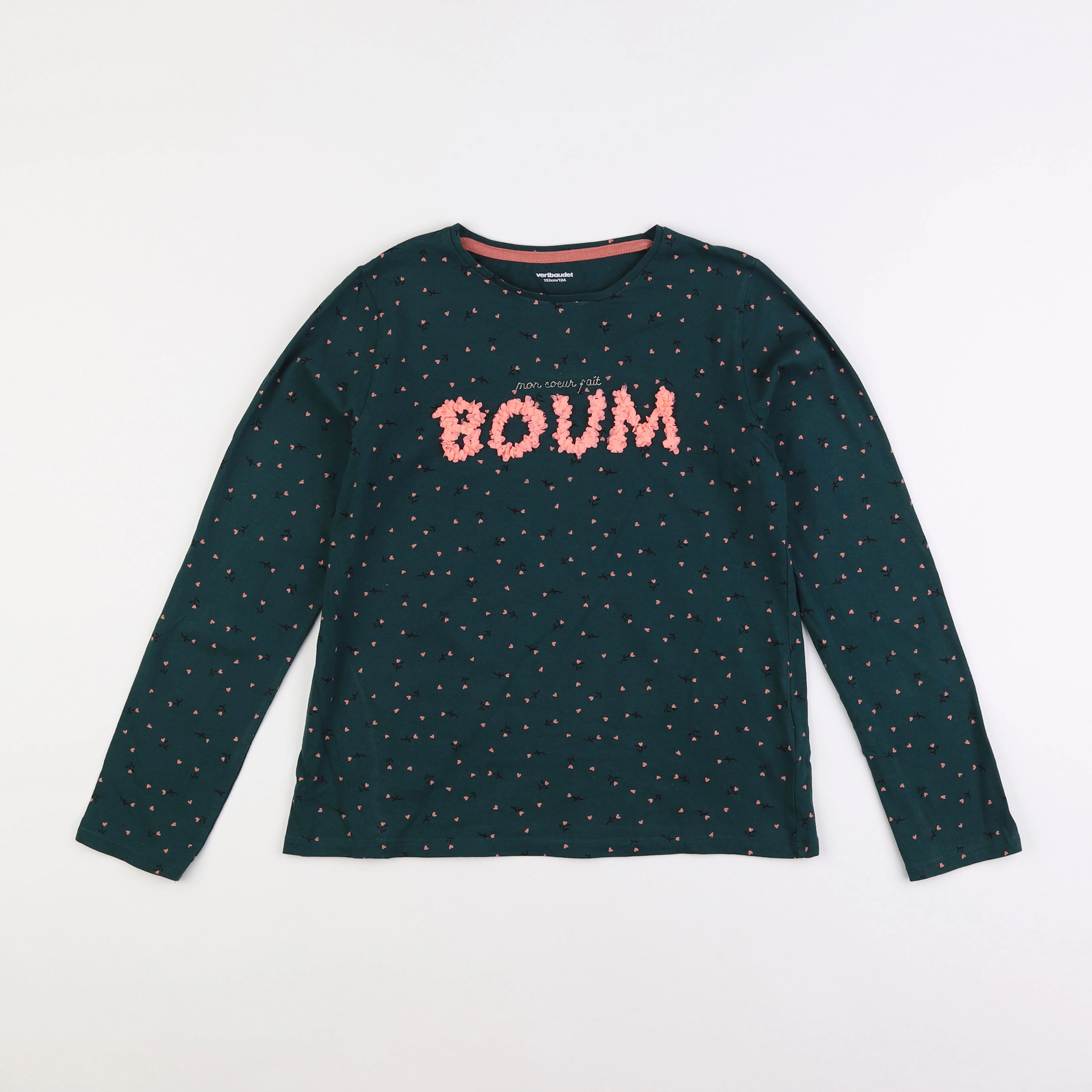 Vertbaudet - tee-shirt vert - 12 ans
