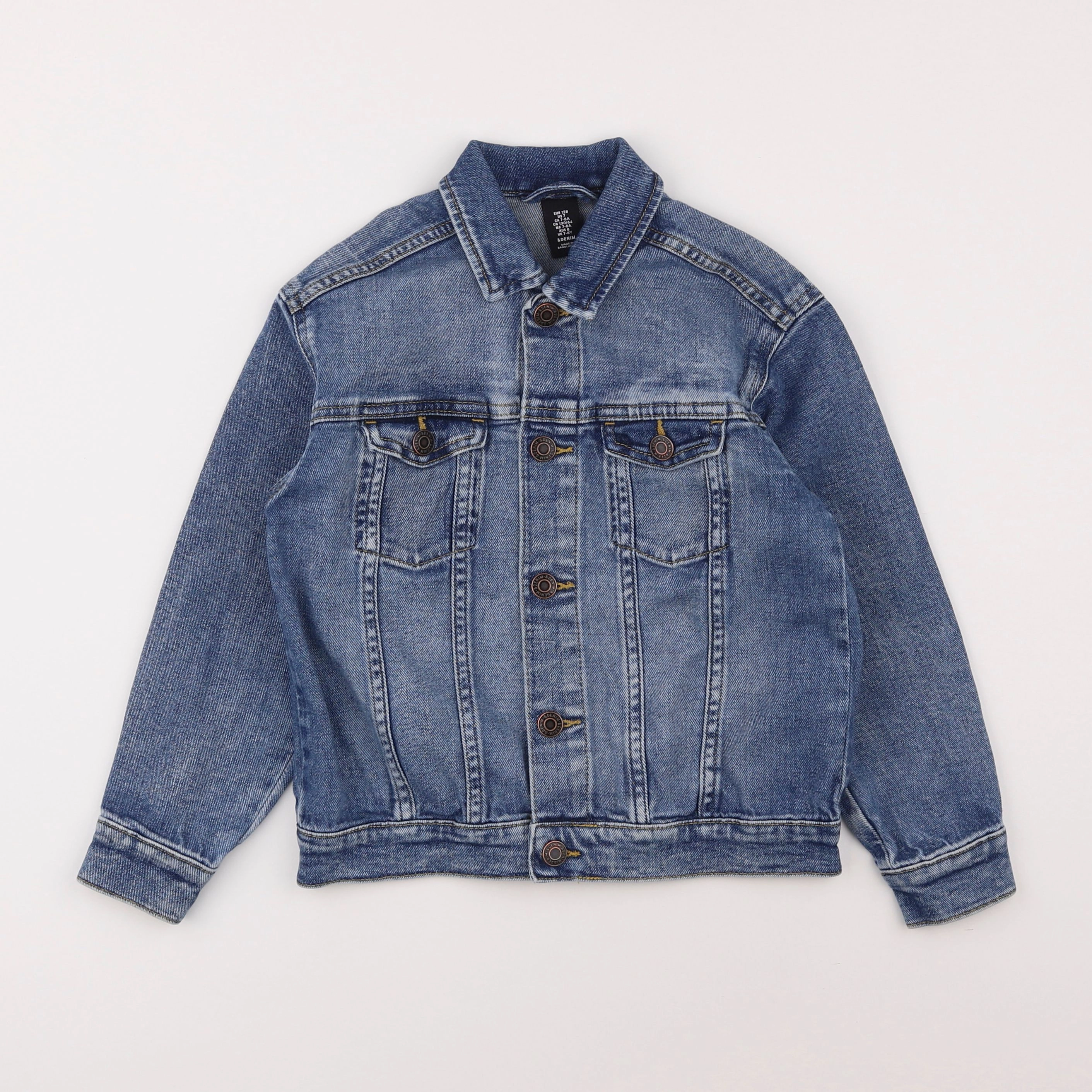 H&M - veste bleu - 7/8 ans