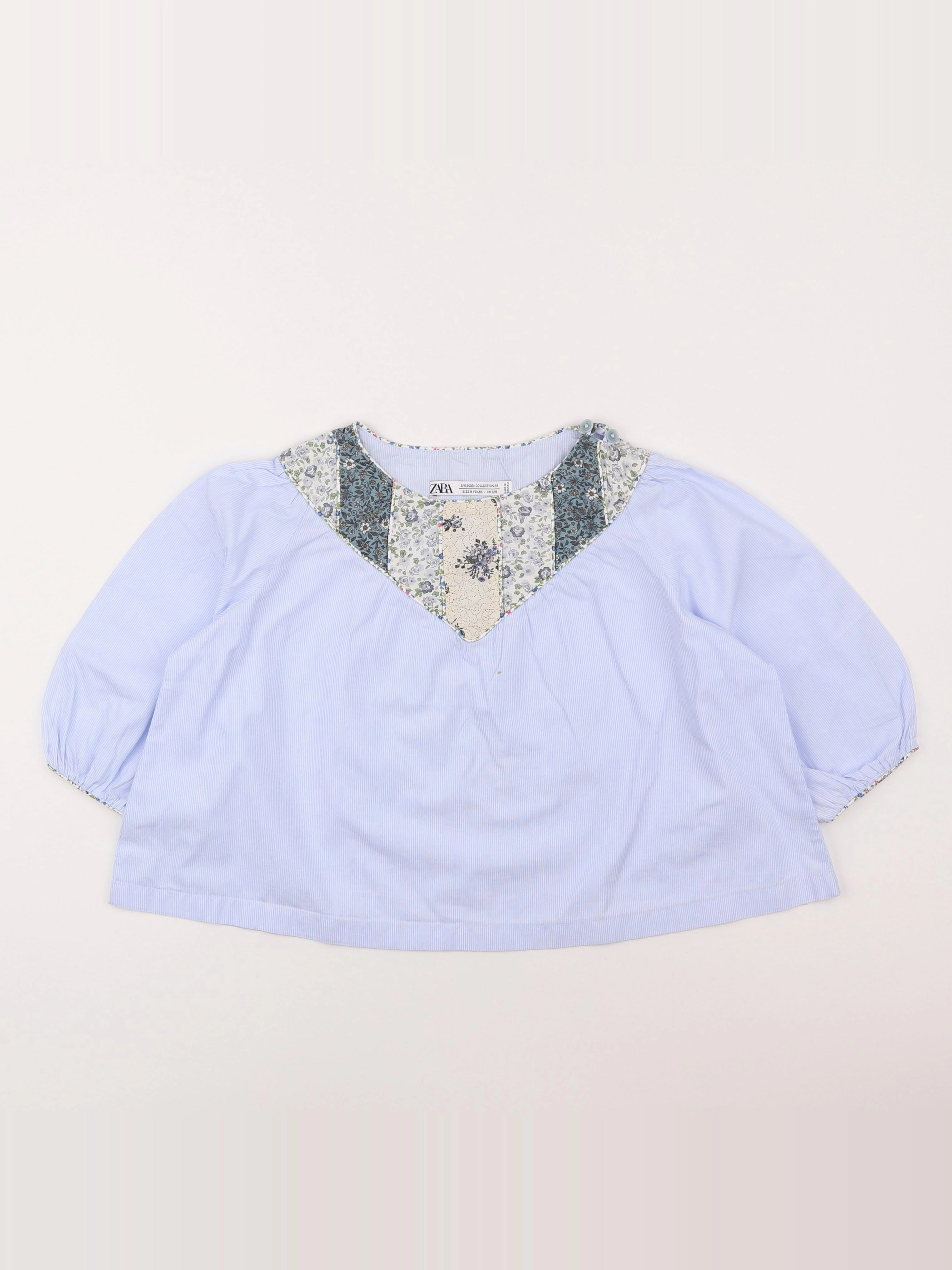 Zara - blouse bleu - 8 ans