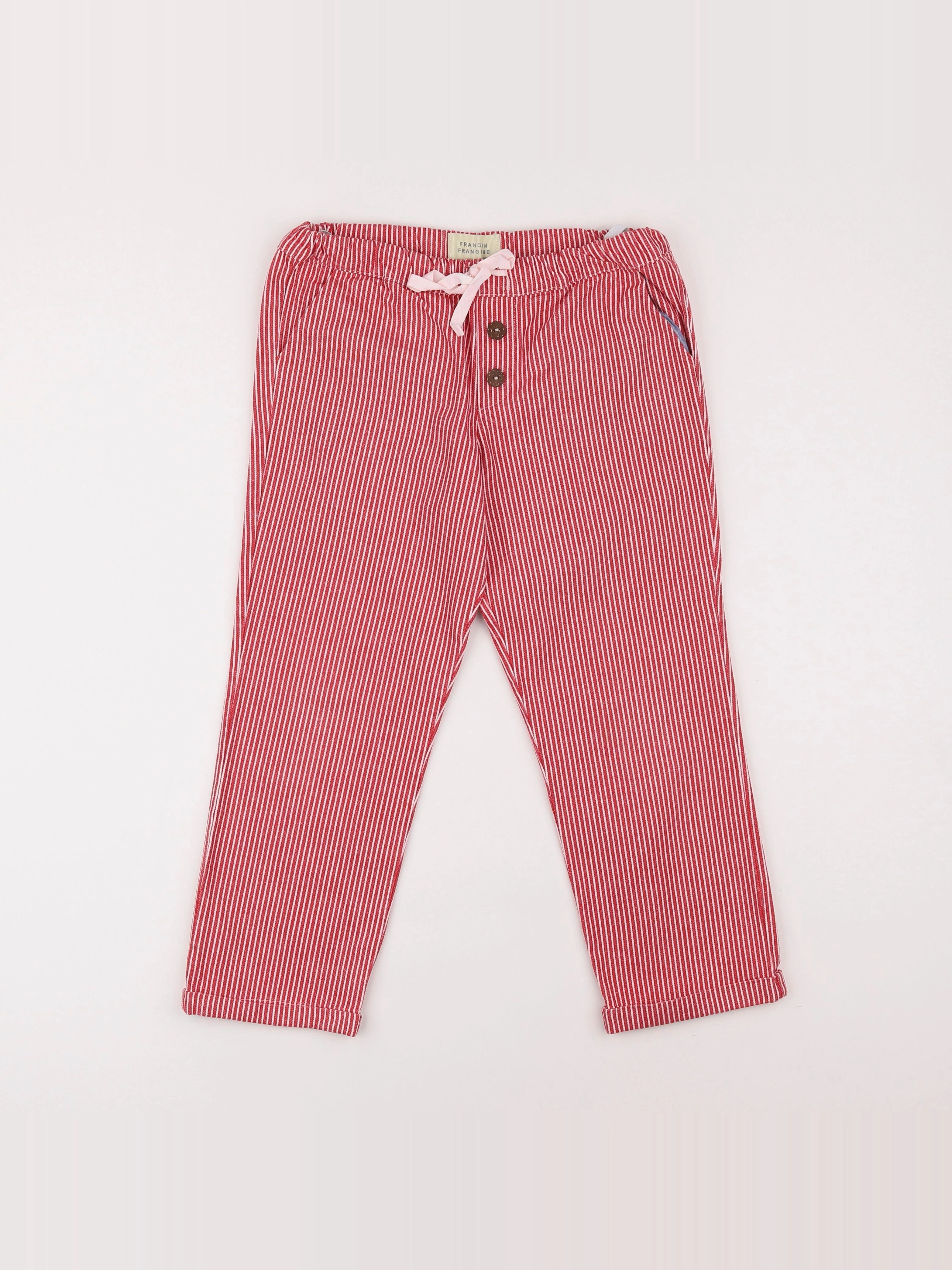 Frangin Frangine - pantalon rouge - 10 ans