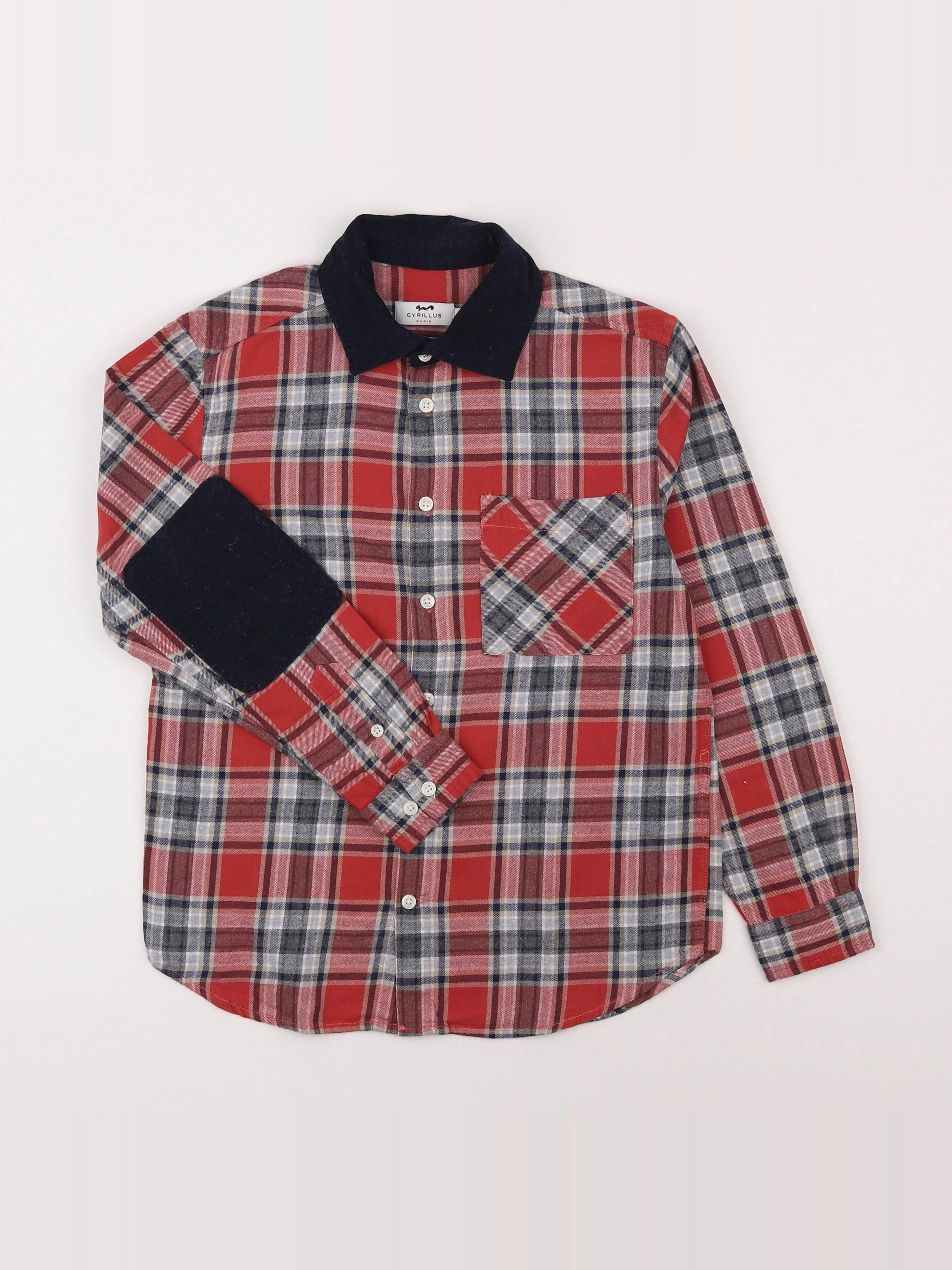 Cyrillus - chemise rouge - 10 ans