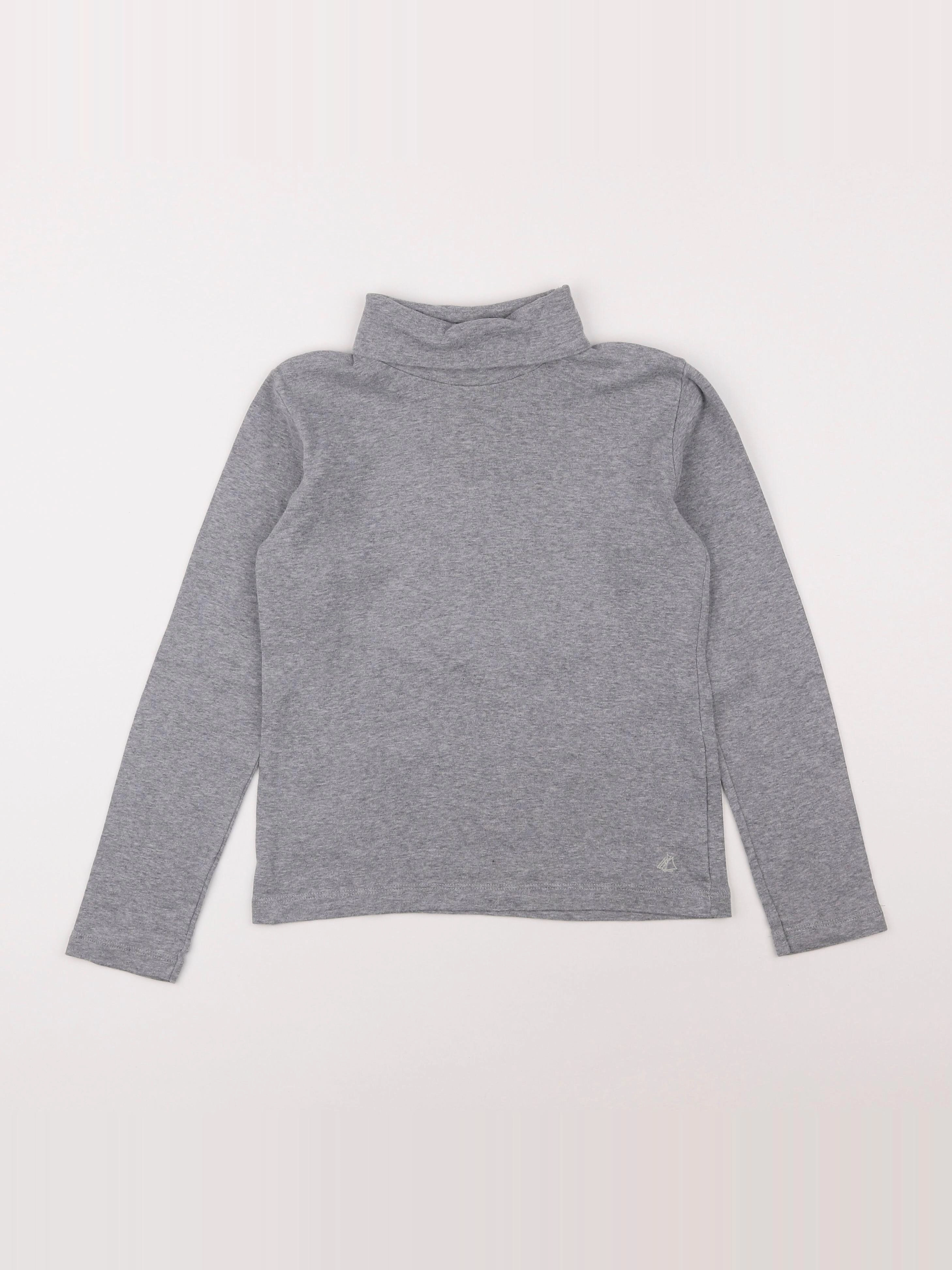 Petit Bateau - sous-pull gris - 10 ans