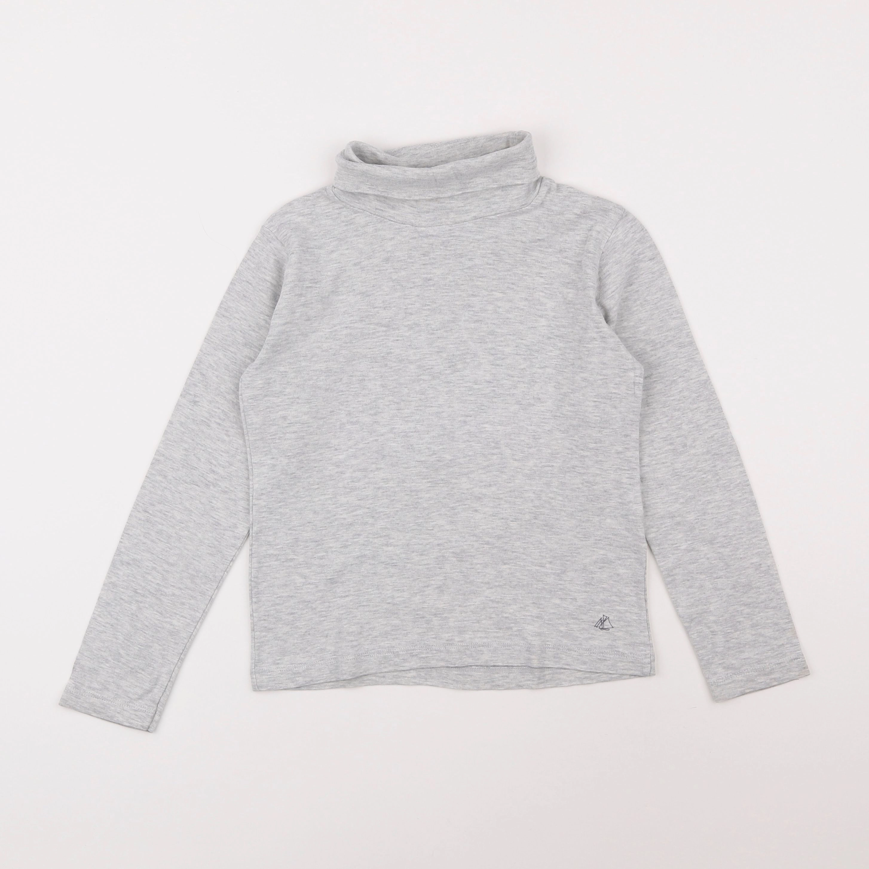 Petit Bateau - sous-pull gris - 8 ans