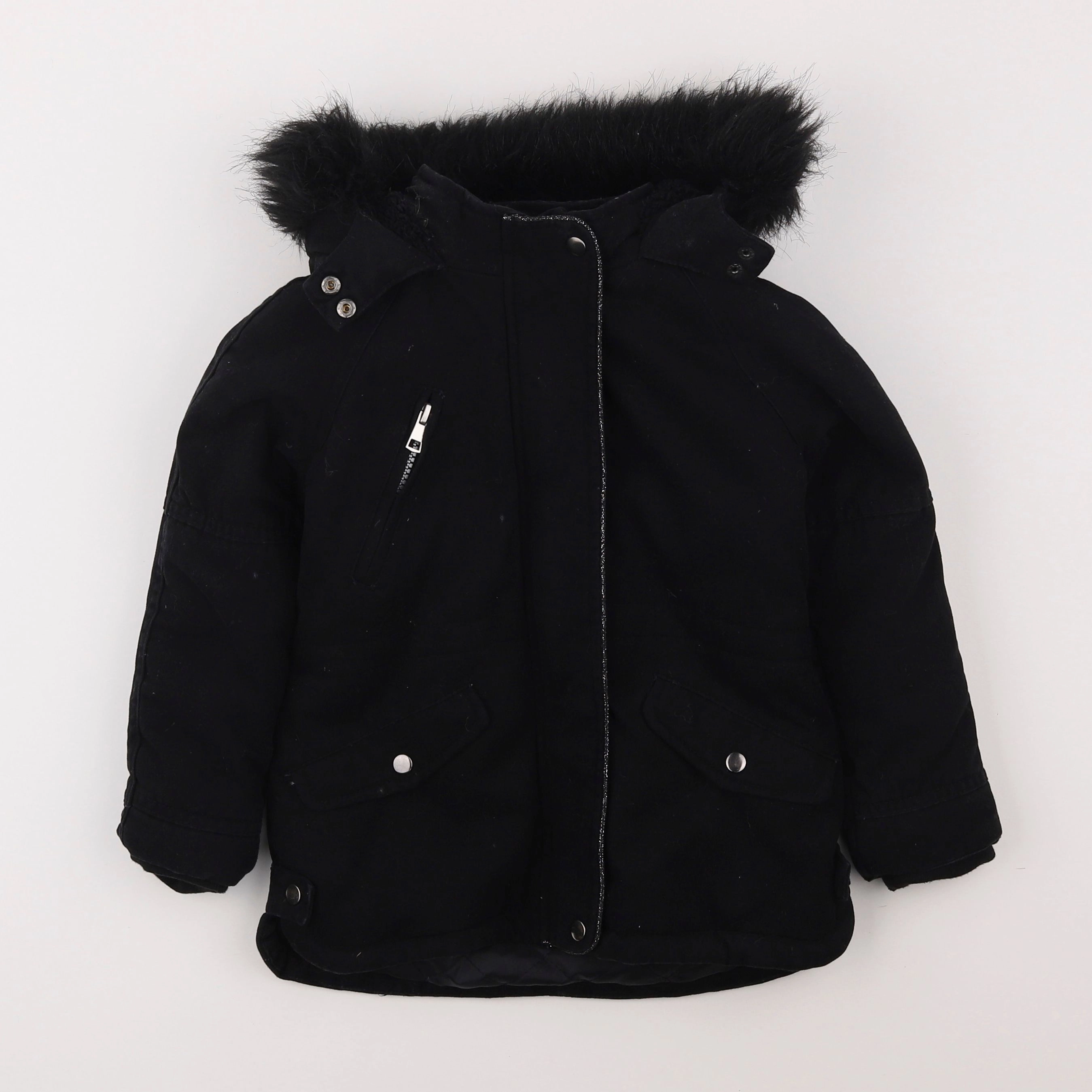 Vertbaudet - parka noir - 6 ans