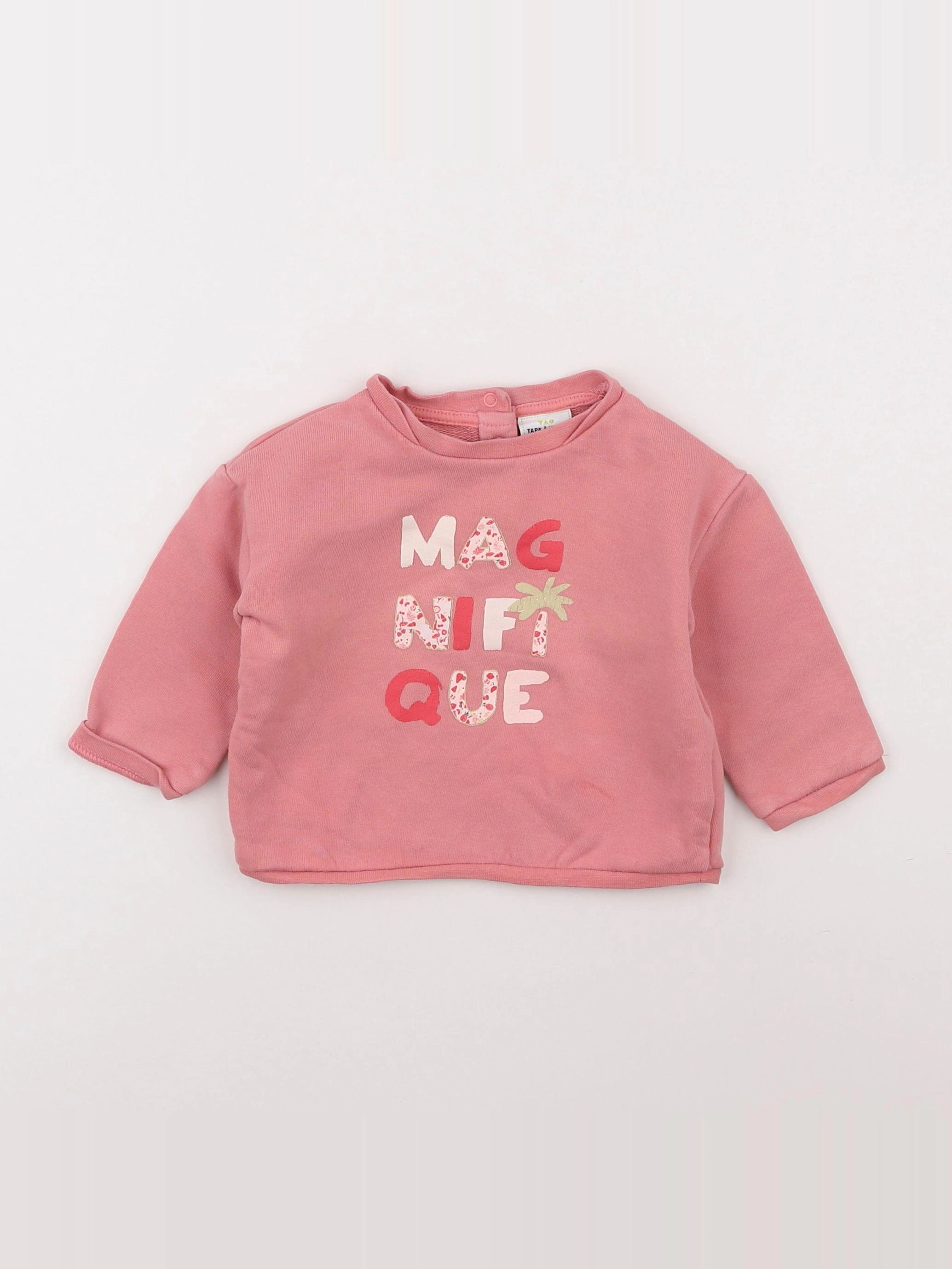 Tape à l'oeil - sweat rose - 9 mois