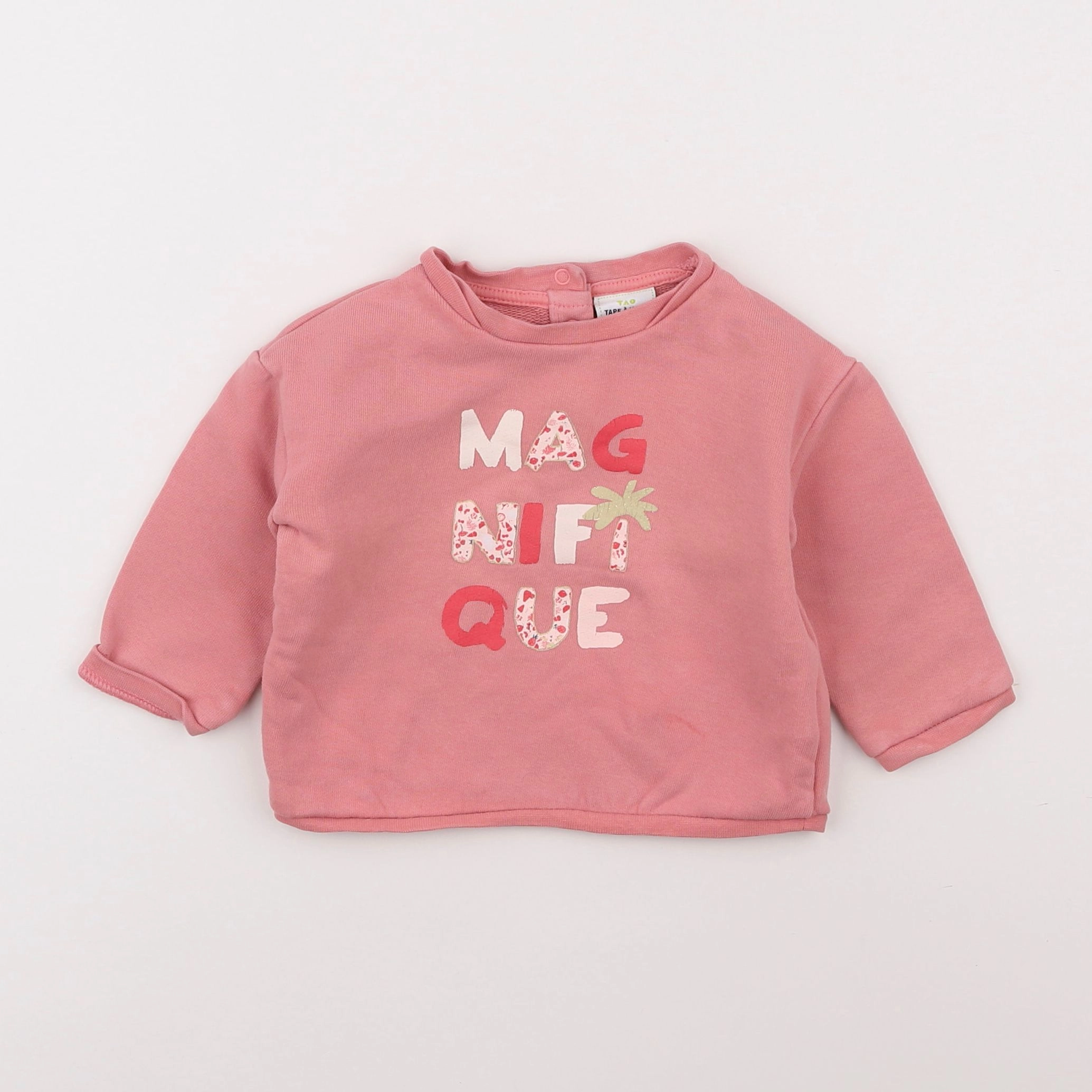 Tape à l'oeil - sweat rose - 9 mois