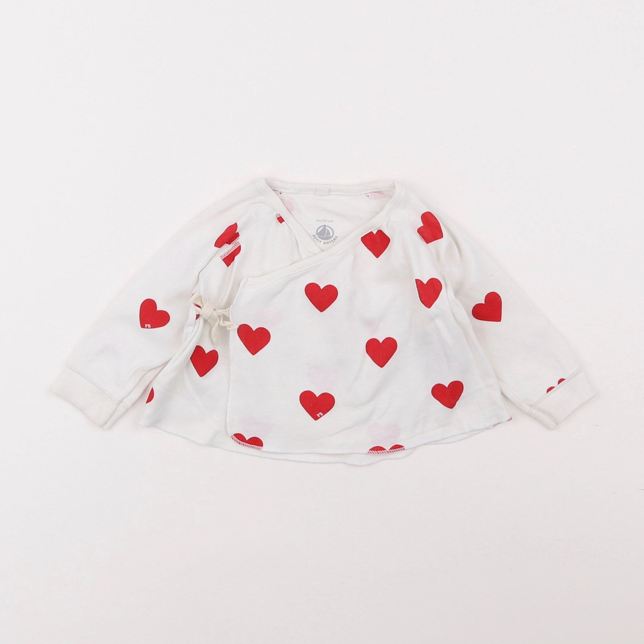 Petit Bateau - tee-shirt blanc - 6 mois