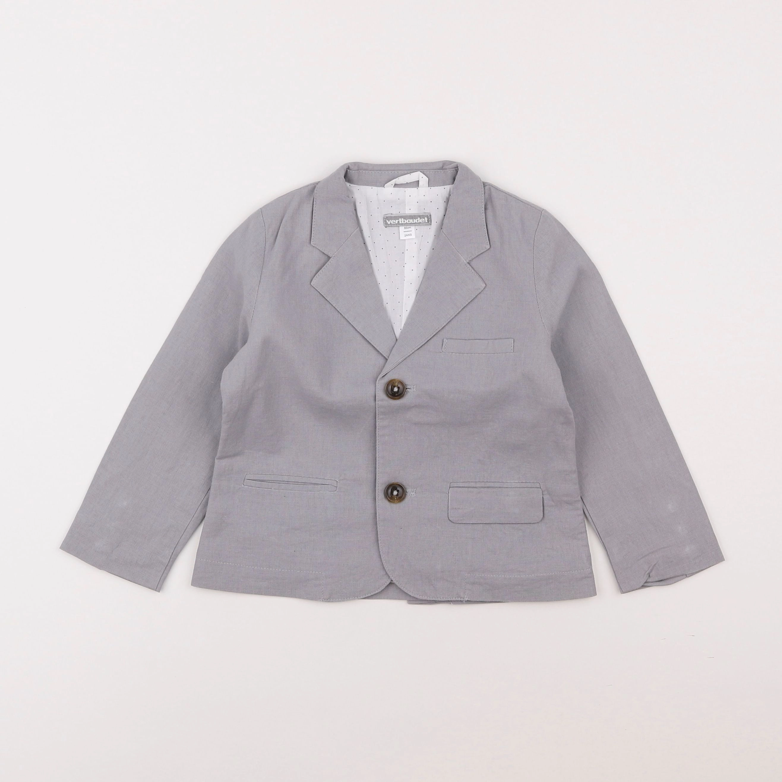 Vertbaudet - veste gris - 2 ans