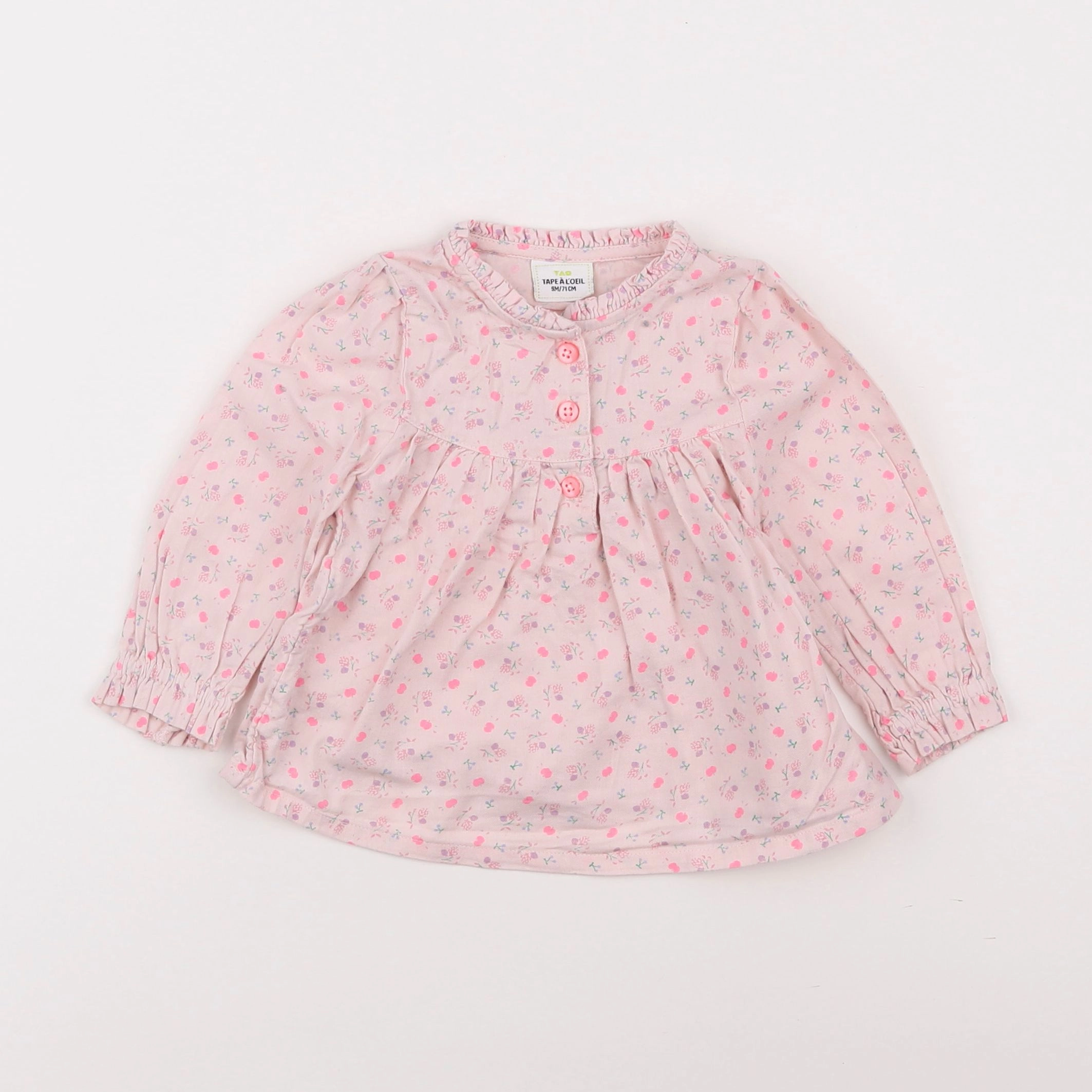 Tape à l'oeil - blouse rose - 9 mois