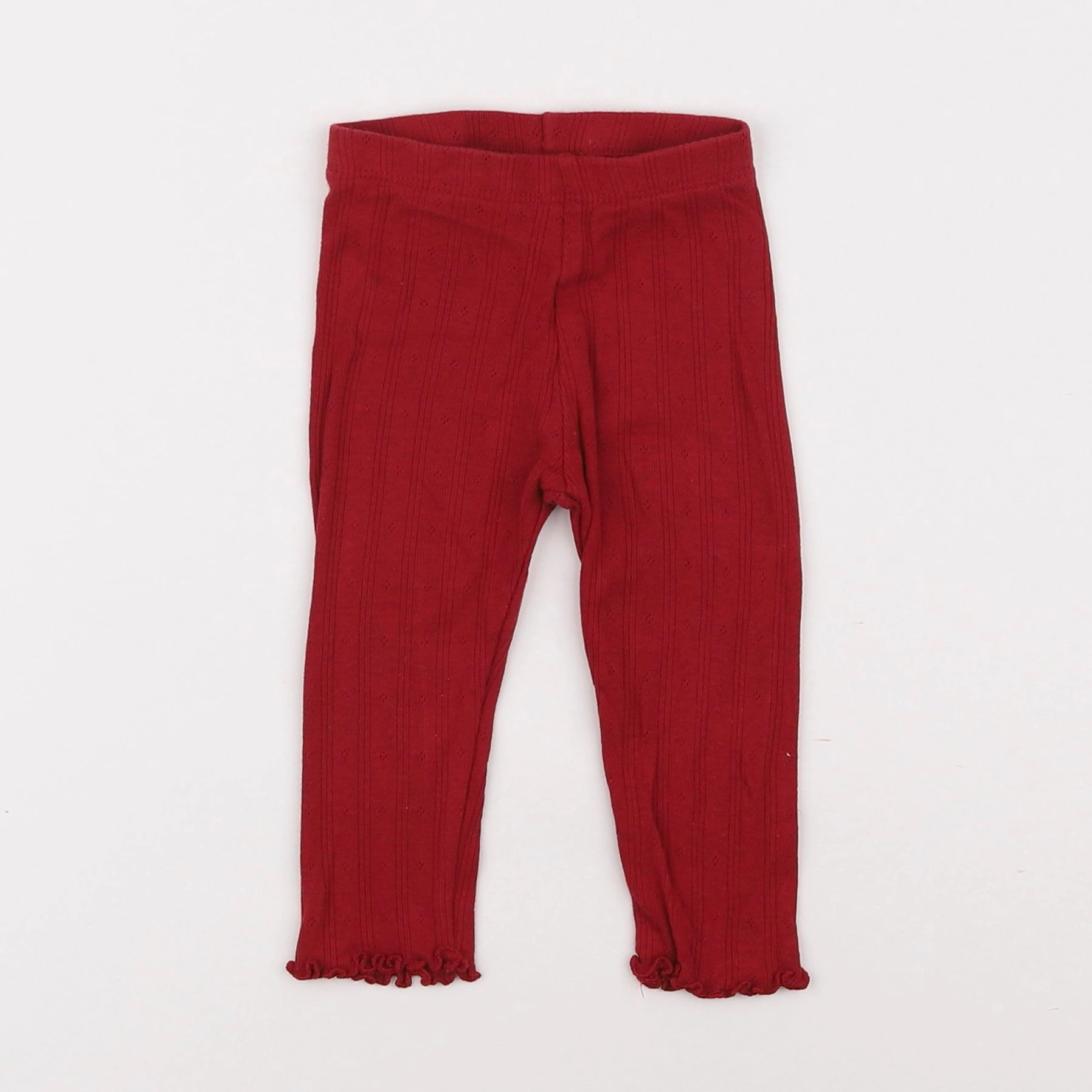 H&M - legging rouge - 6/9 mois