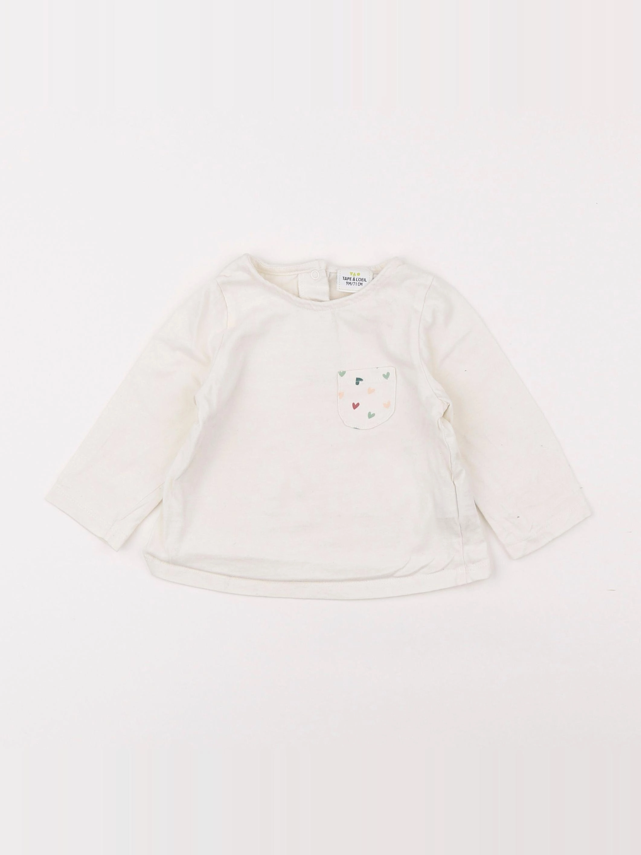 Tape à l'oeil - tee-shirt blanc - 9 mois
