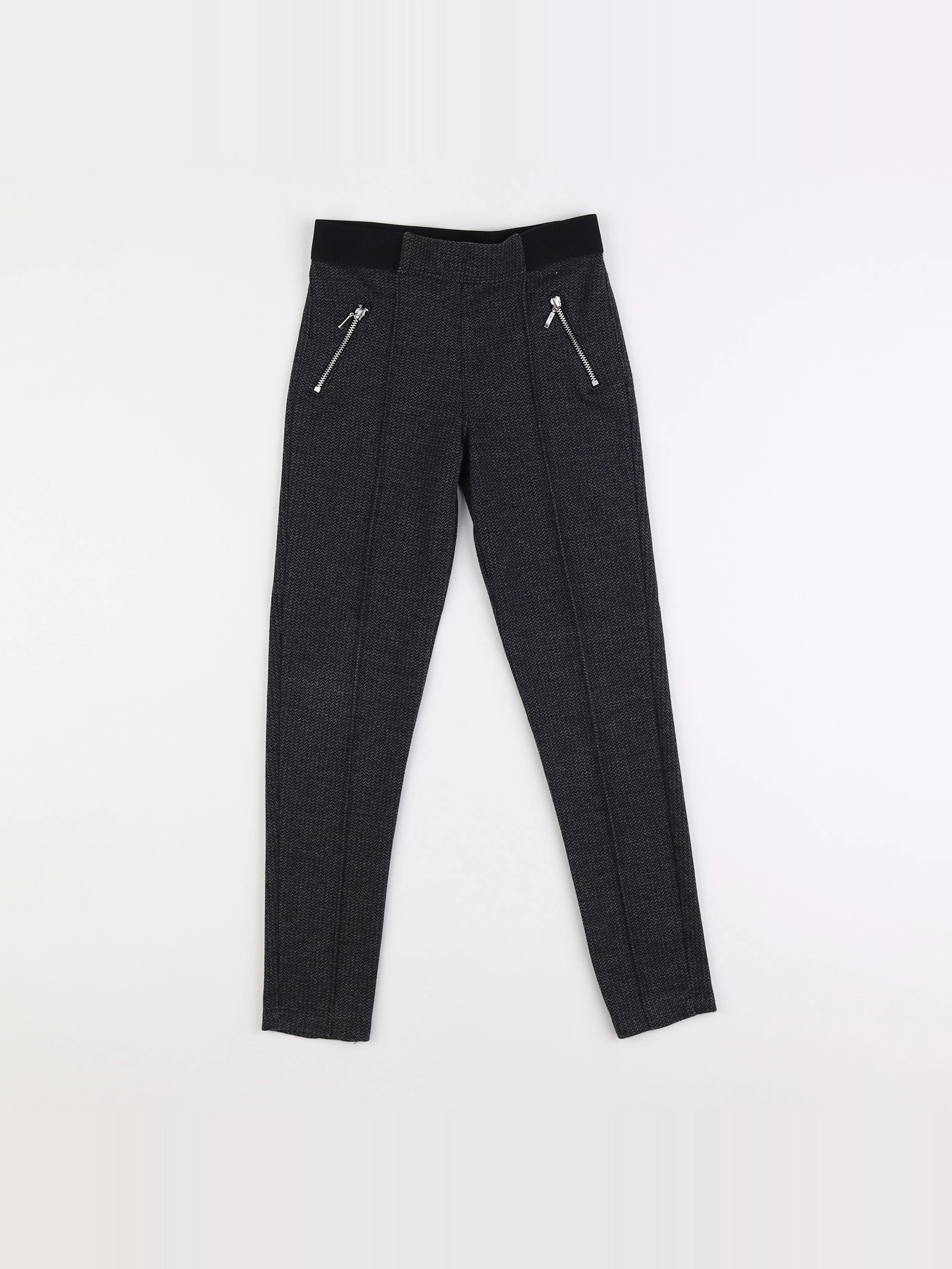 Okaidi - jegging gris, noir - 8 ans