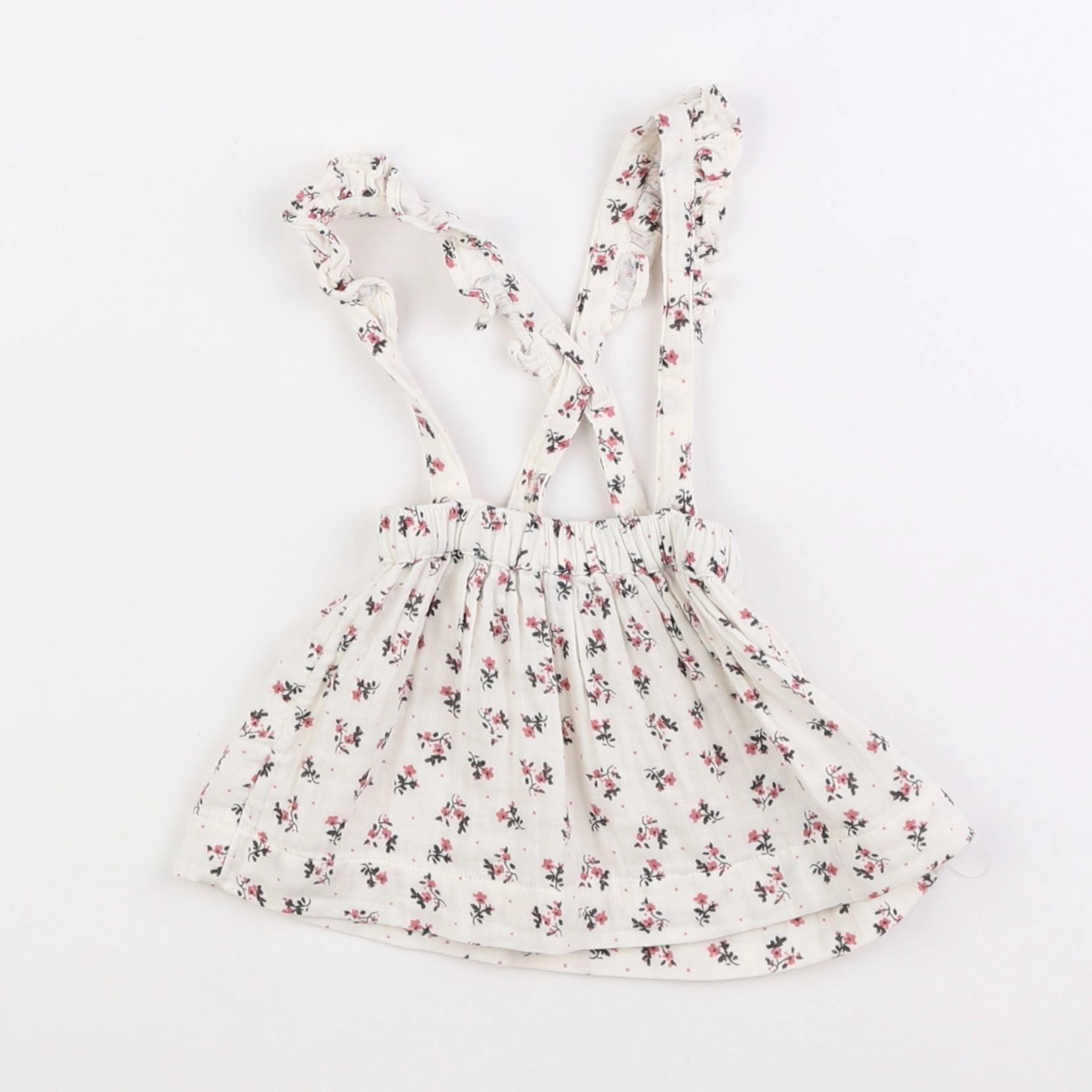 Vertbaudet - jupe blanc, rose - 3 mois