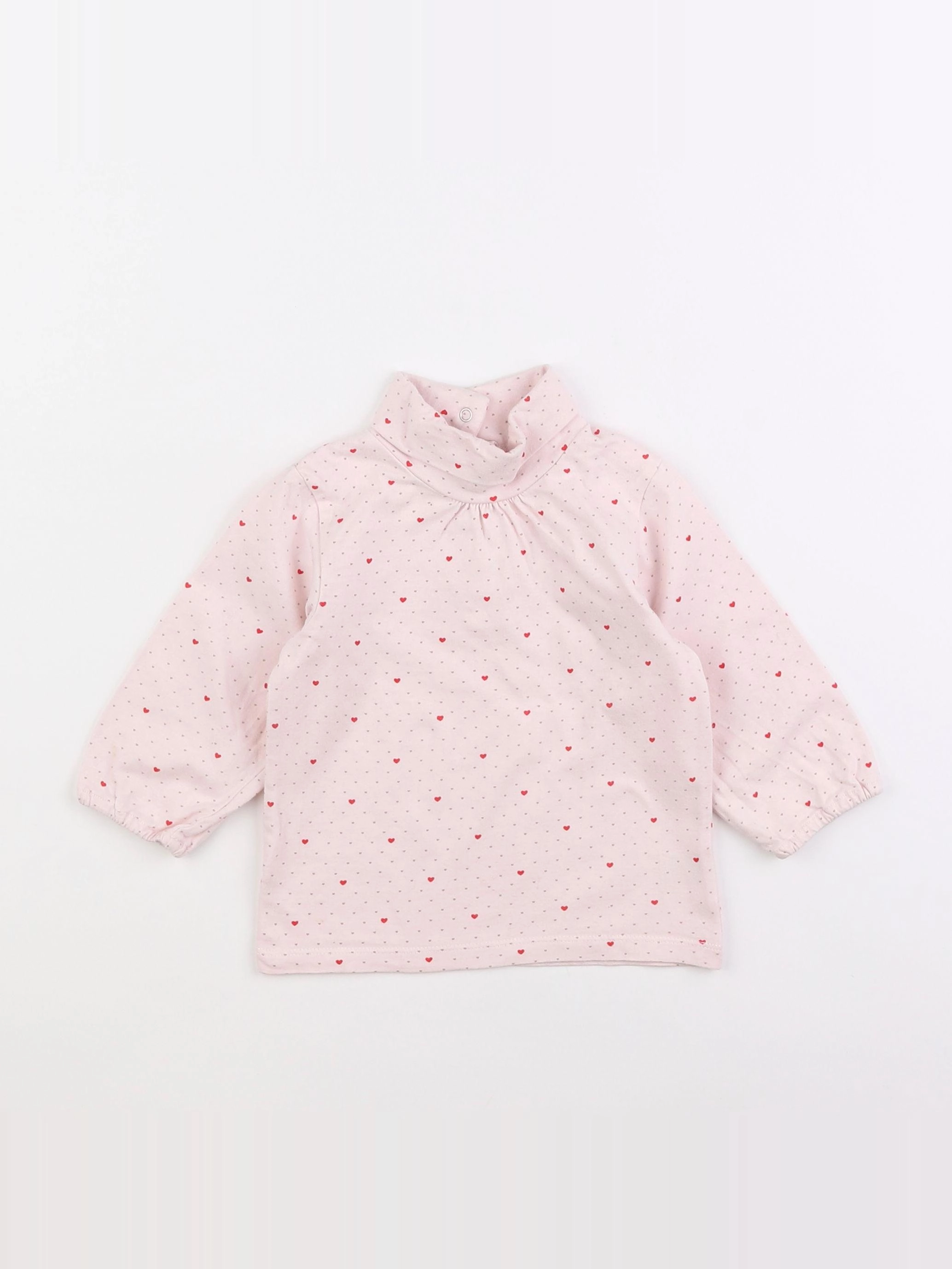 Vertbaudet - sous-pull rose - 18 mois