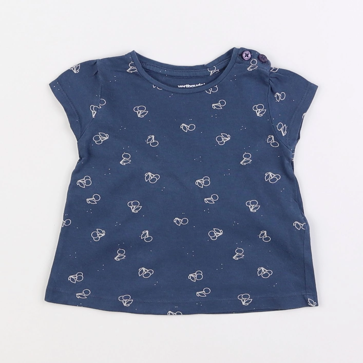 Vertbaudet - tee-shirt bleu - 3 mois