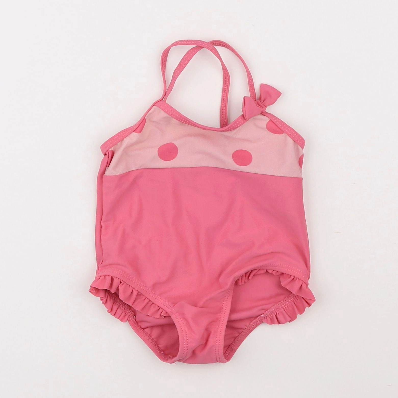 Vertbaudet - maillot de bain rose - 12 mois