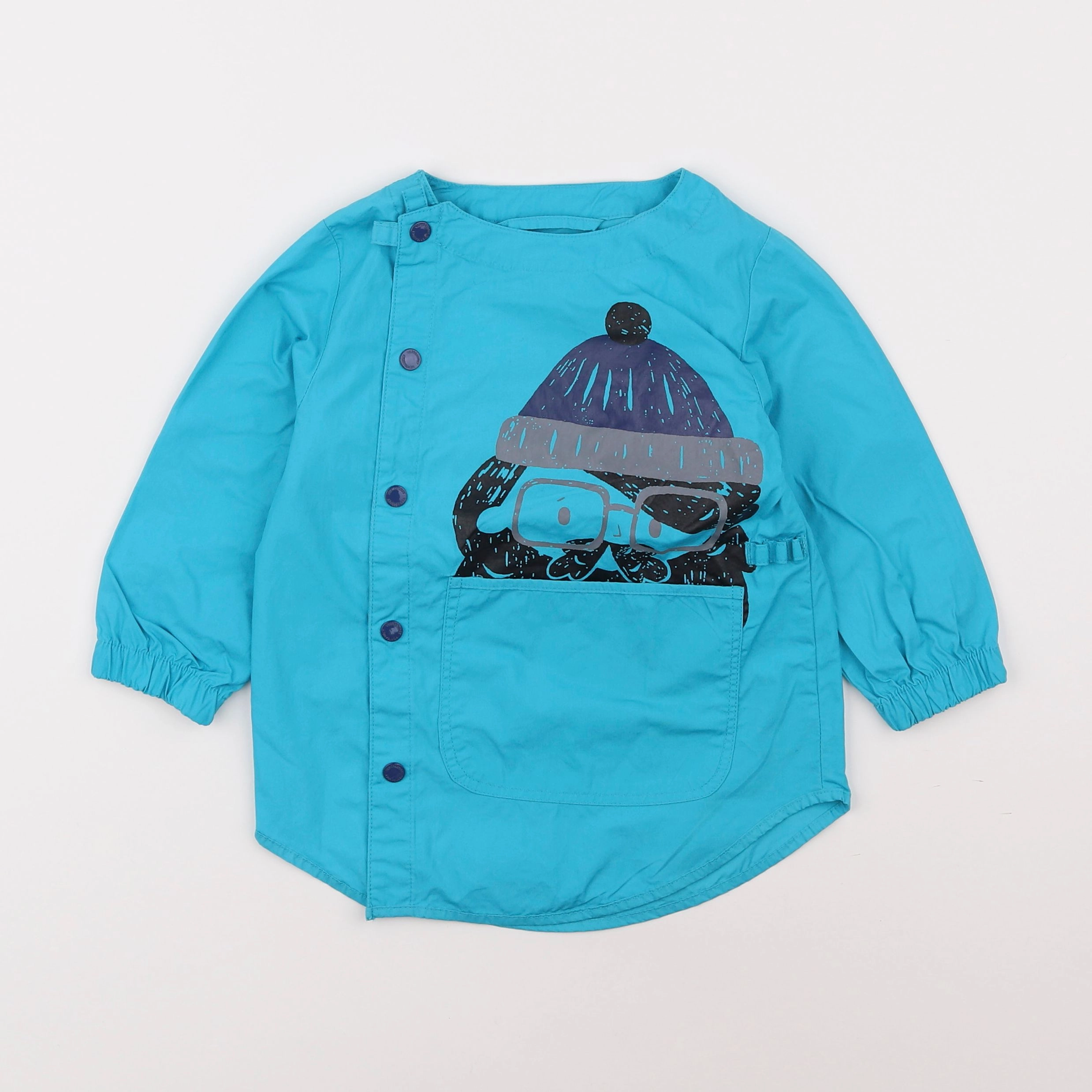 Vertbaudet - blouse de peinture bleu - 2 ans