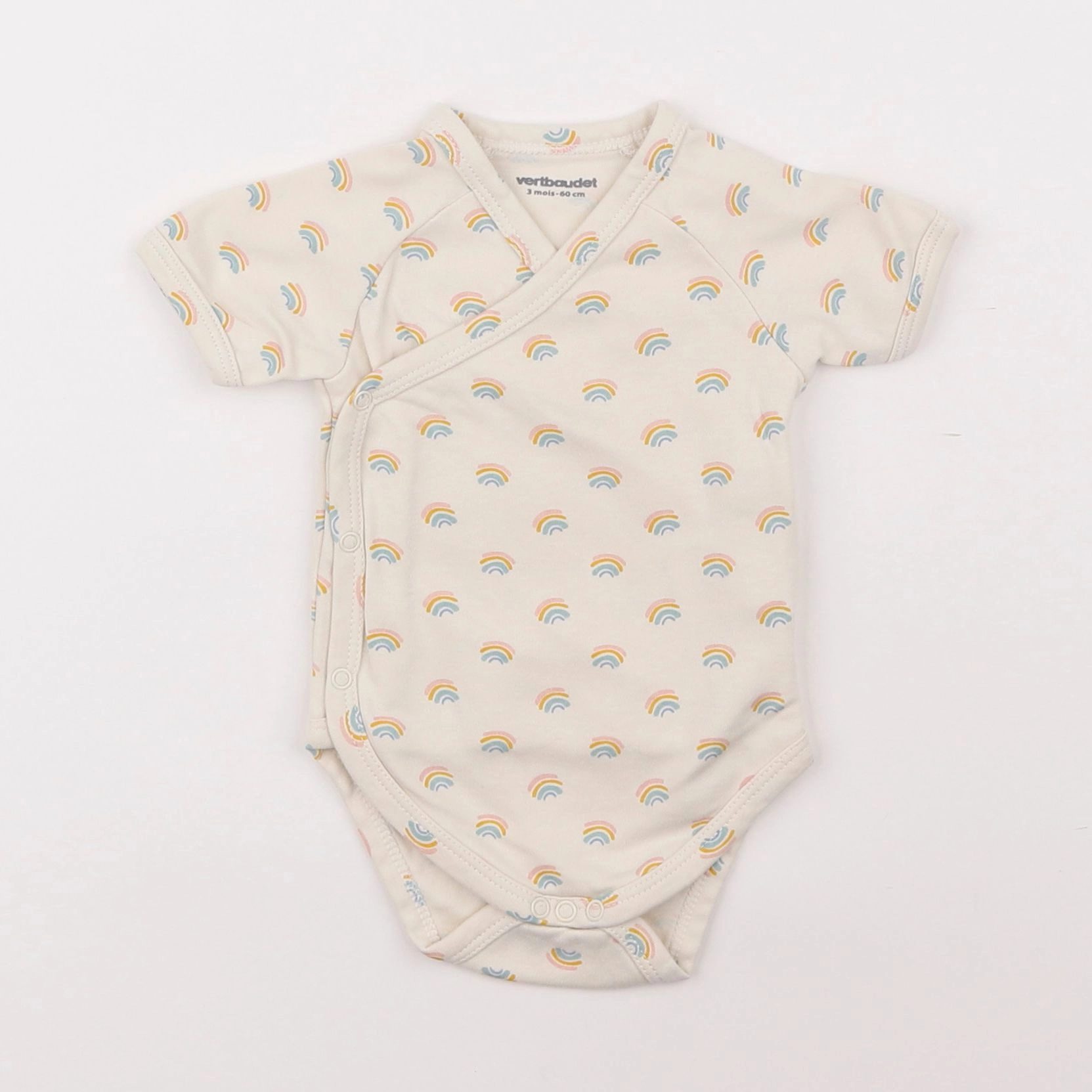 Vertbaudet - body beige, multicolore - 3 mois