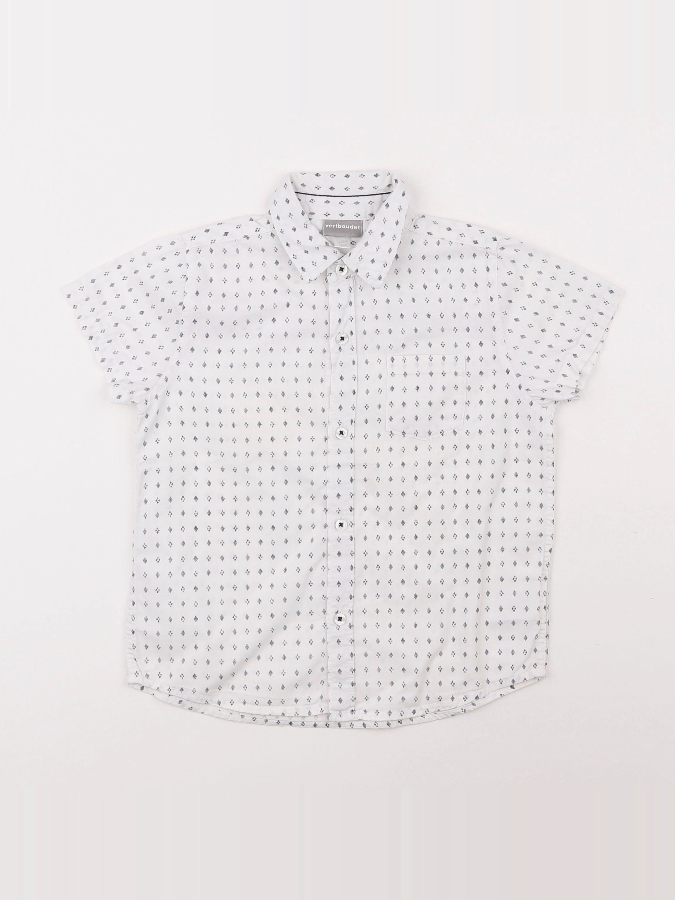 Vertbaudet - chemise blanc, gris - 5 ans