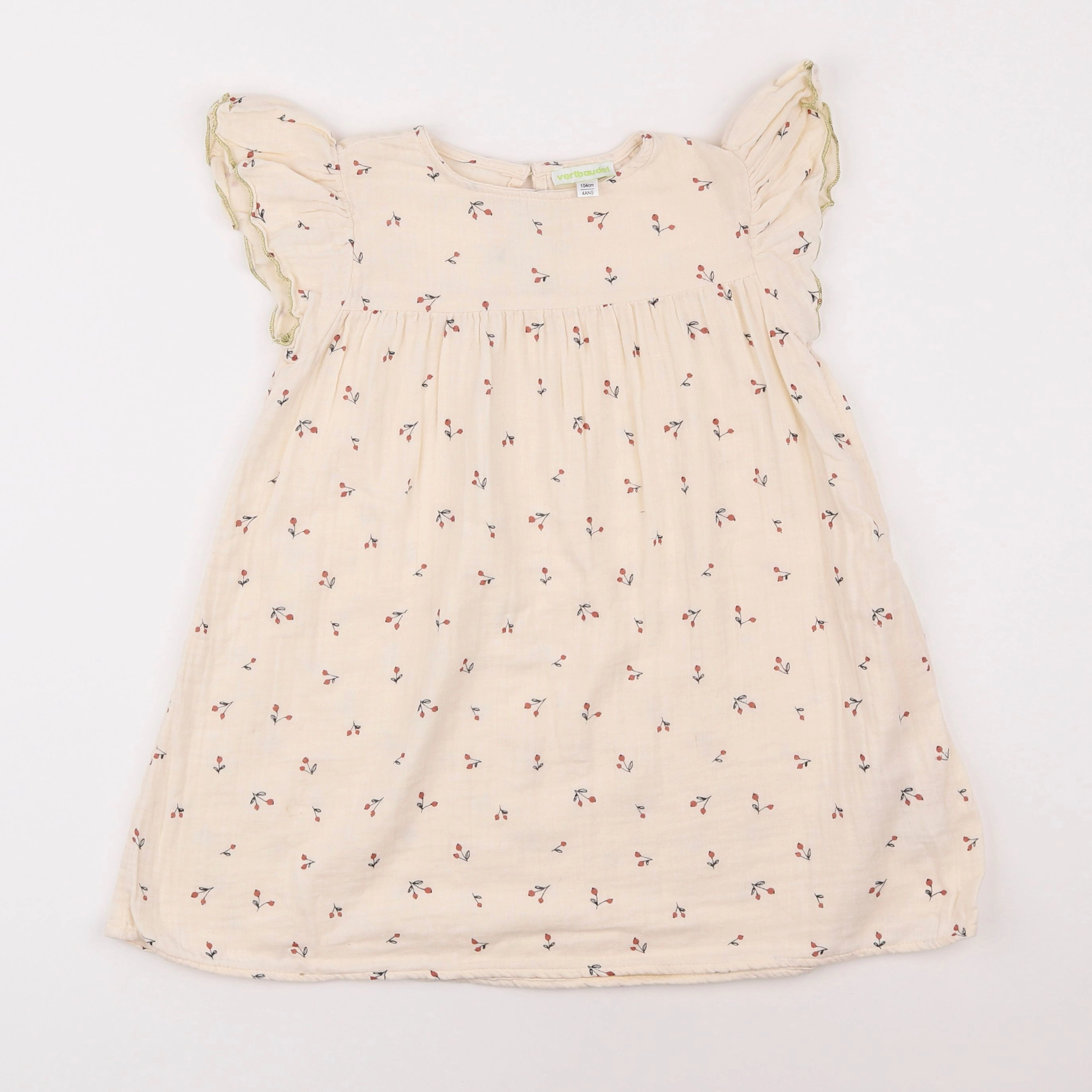 Vertbaudet - robe beige - 4 ans