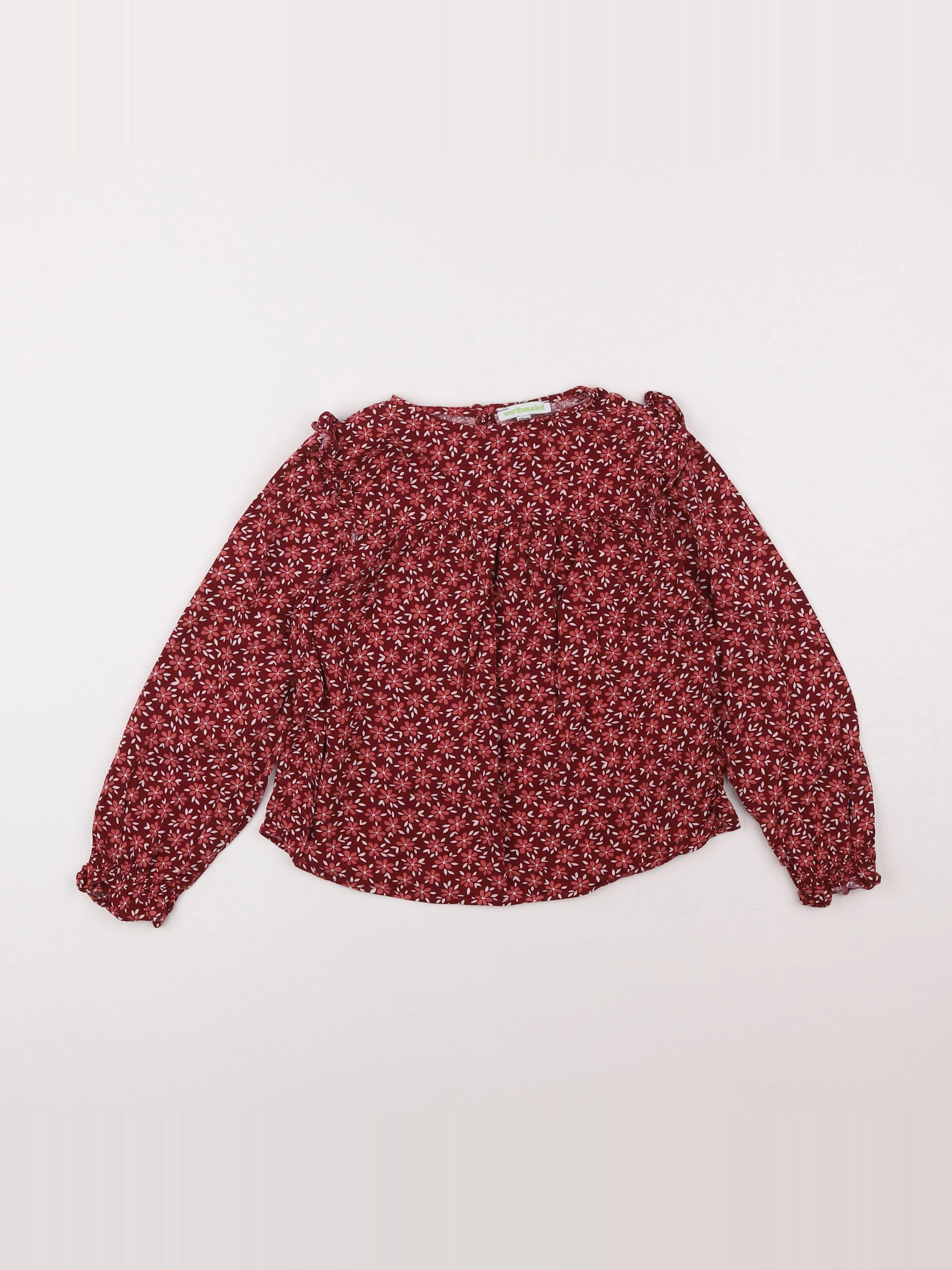 Vertbaudet - blouse rouge - 7 ans