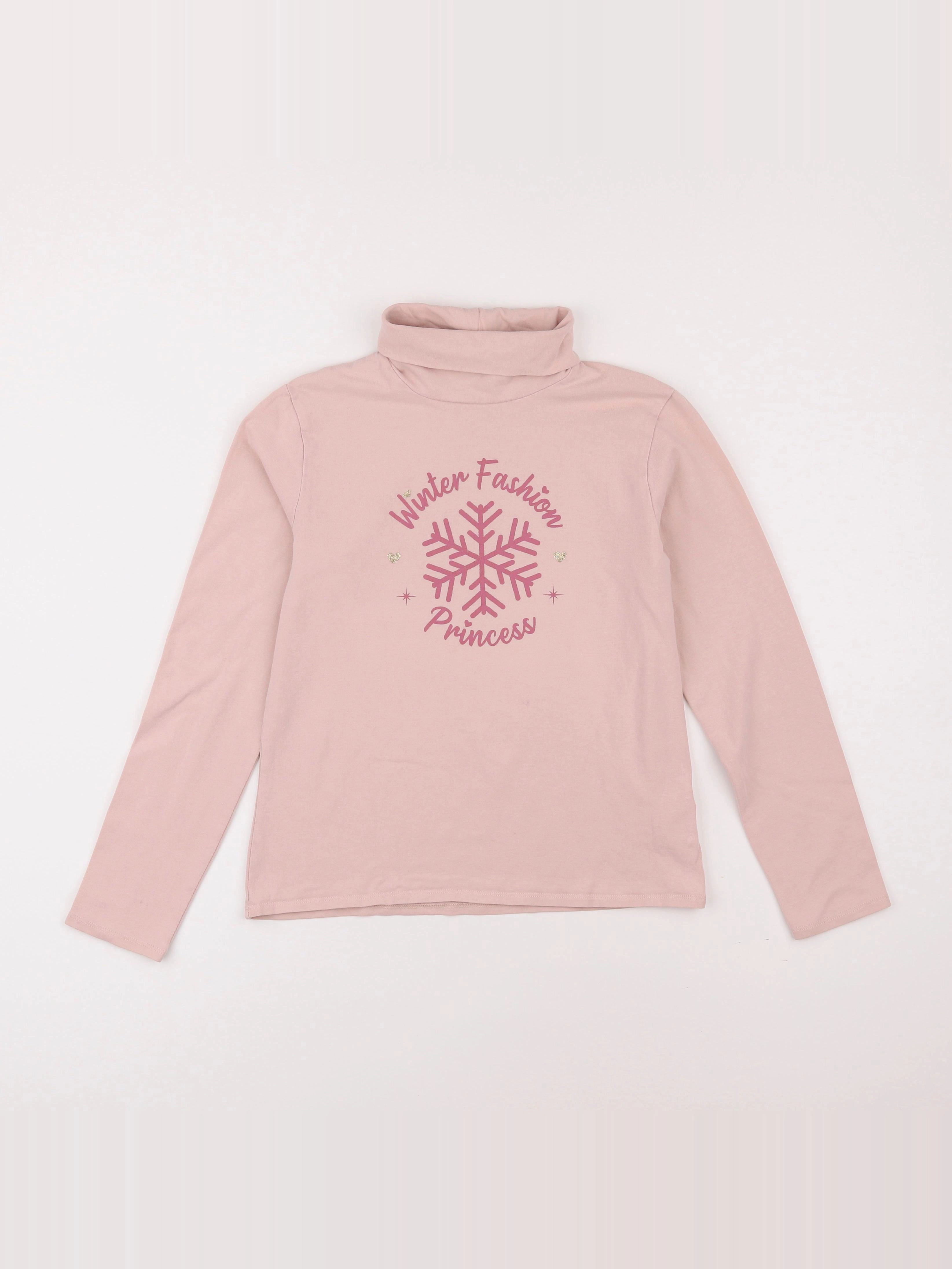 Vertbaudet - sous-pull rose - 12 ans