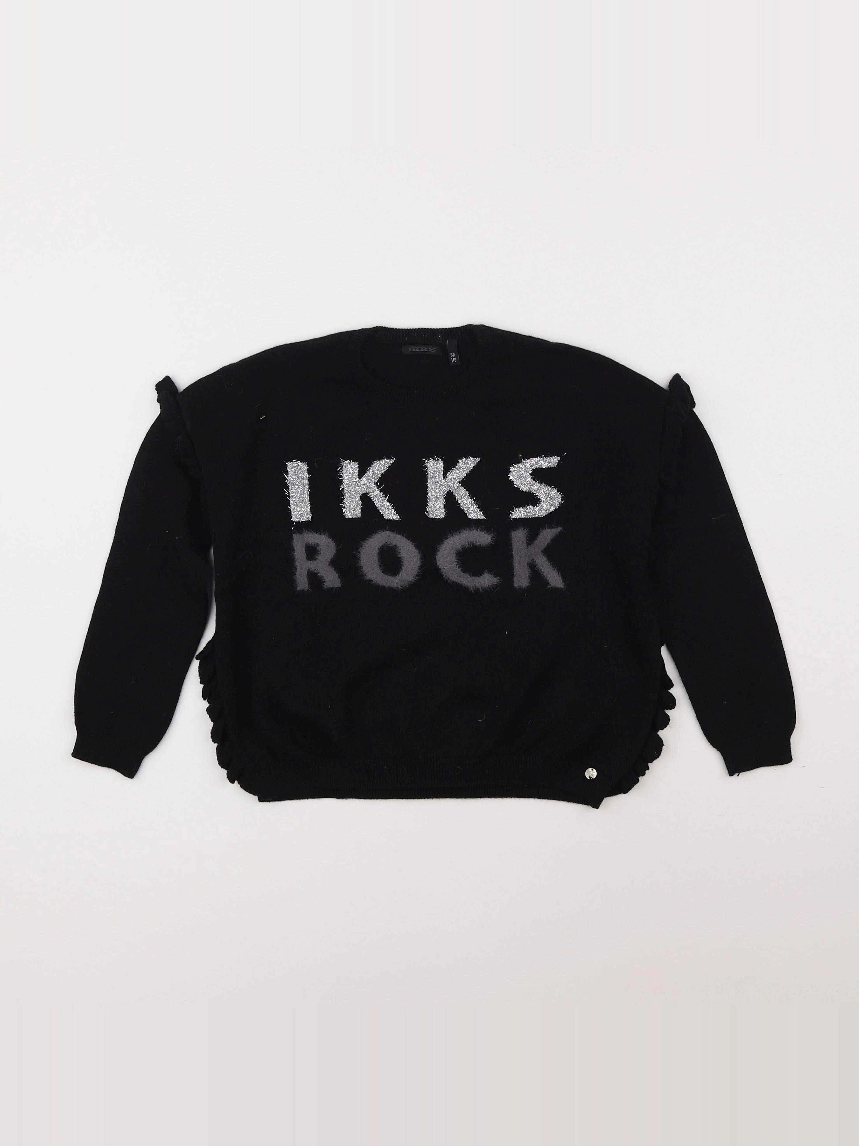 IKKS - pull noir - 6 ans