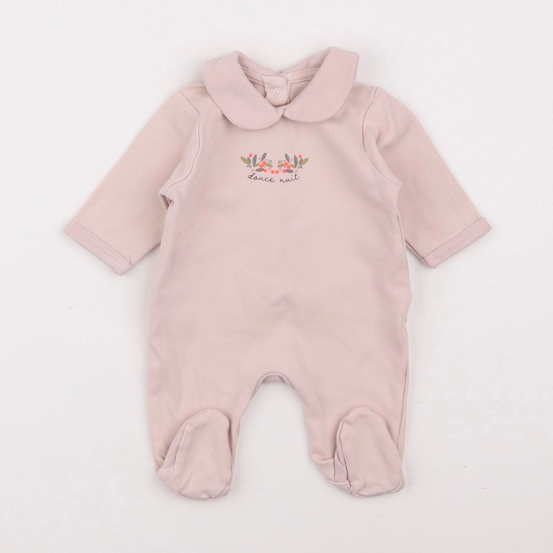 Vertbaudet - pyjama coton rose - 1 mois