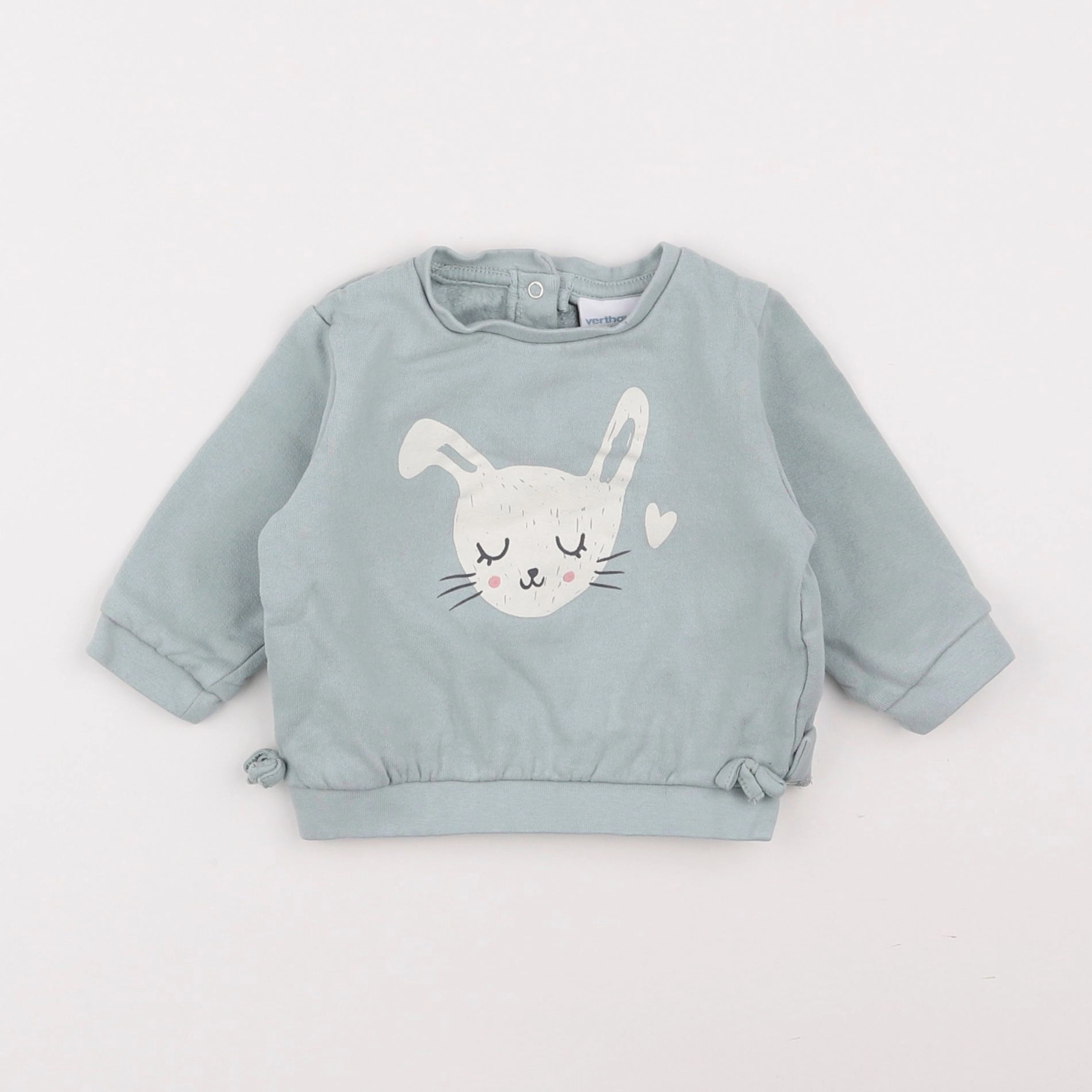 Vertbaudet - sweat vert - 6 mois