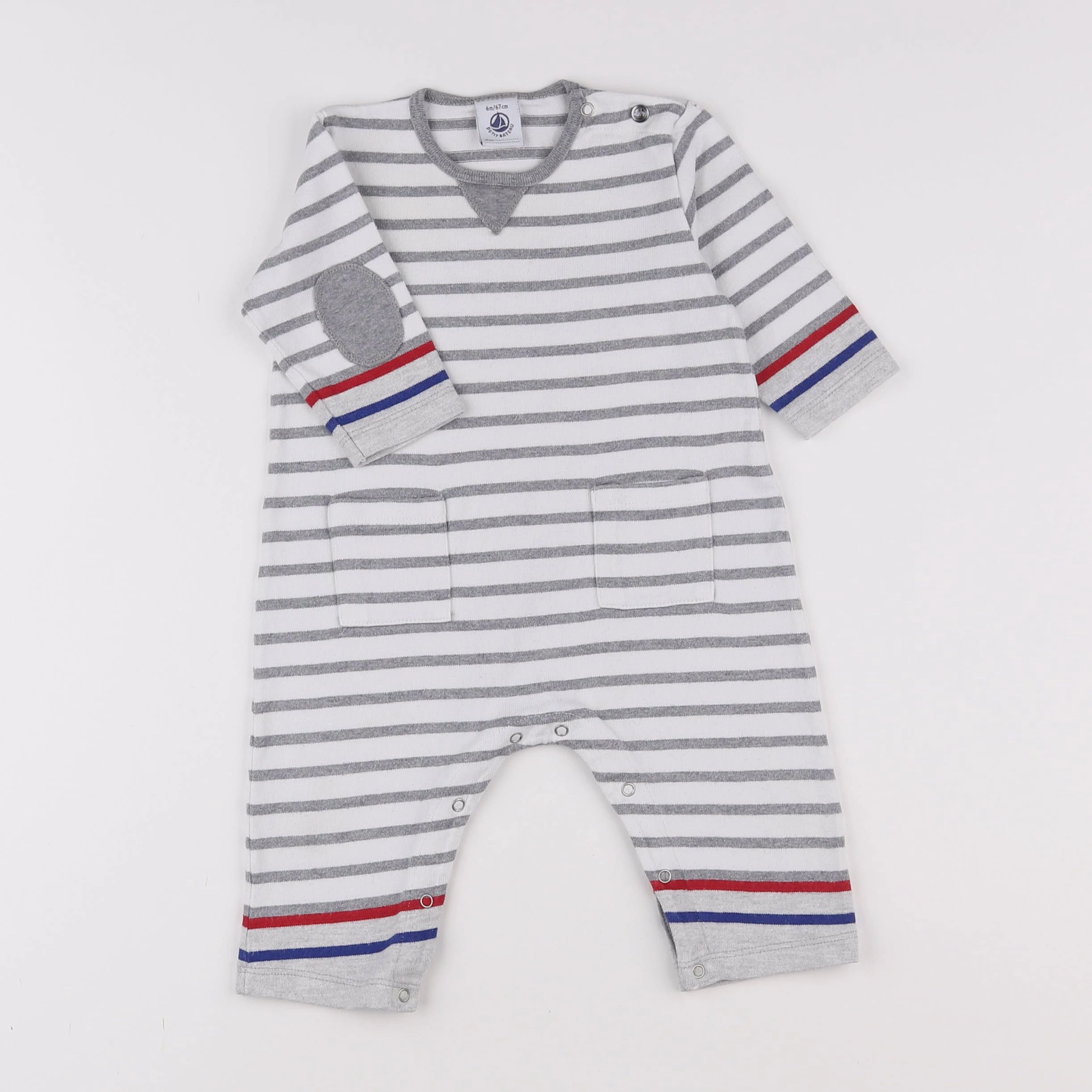 Petit Bateau - combinaison multicolore - 6 mois