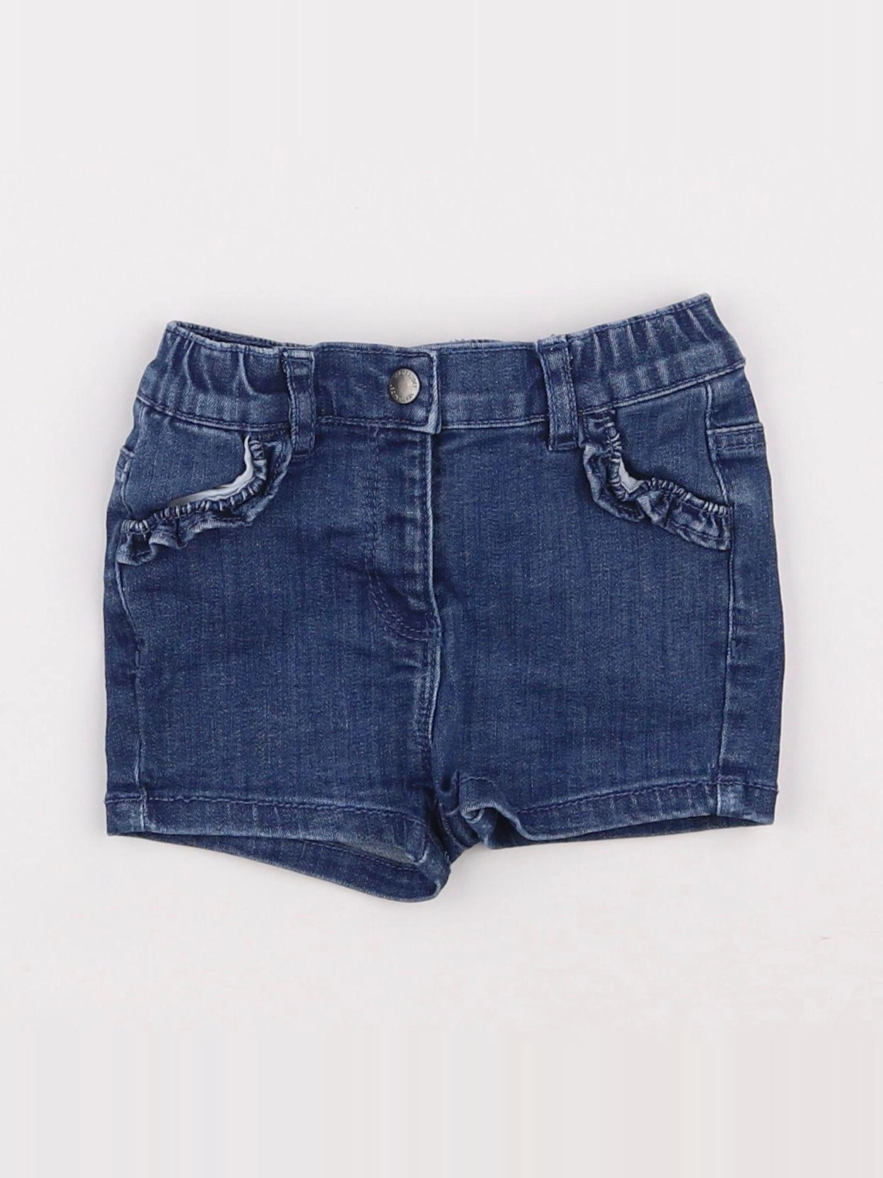 Vertbaudet - short bleu - 12 mois