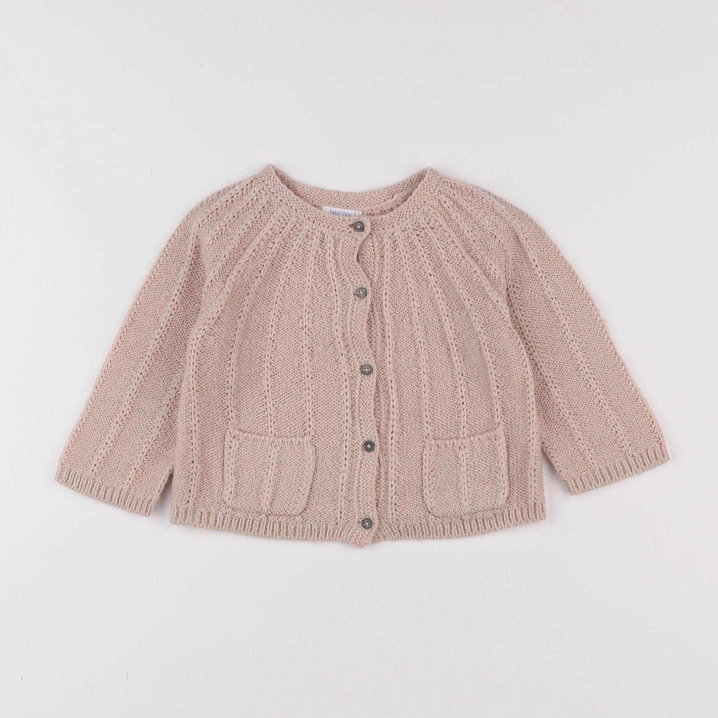 Boutchou - gilet rose - 12 mois