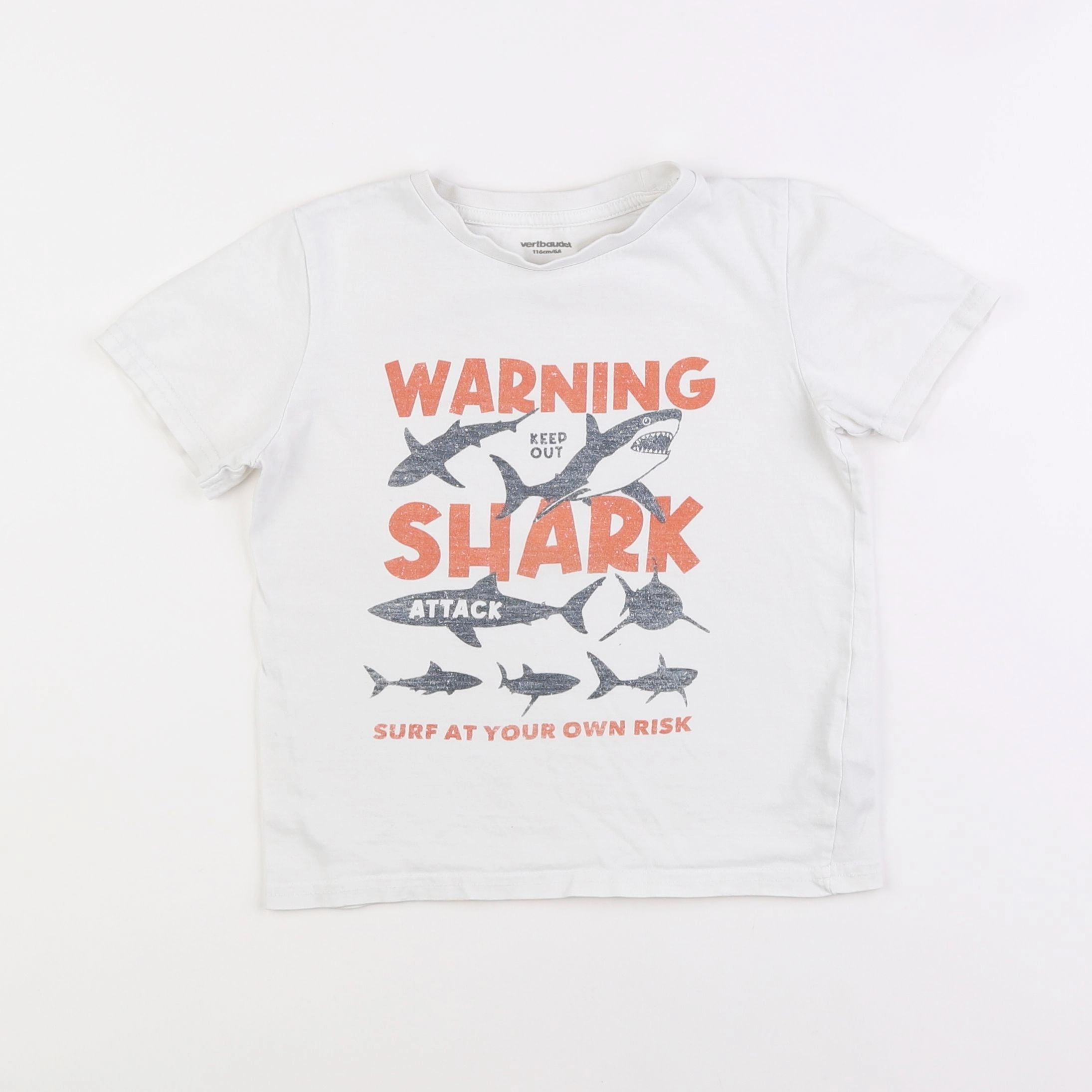 Vertbaudet - tee-shirt blanc - 6 ans