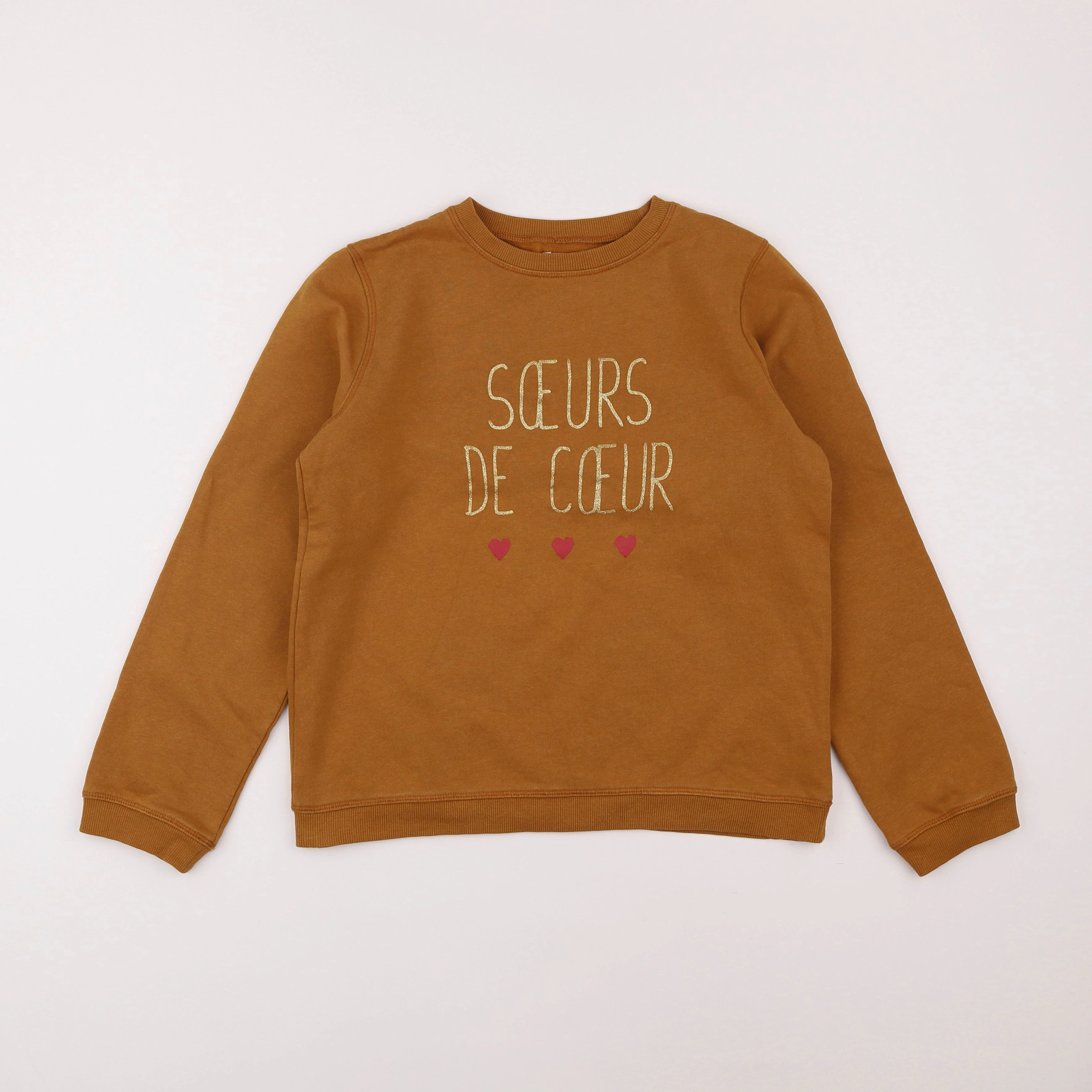 Vertbaudet - sweat marron - 12 ans