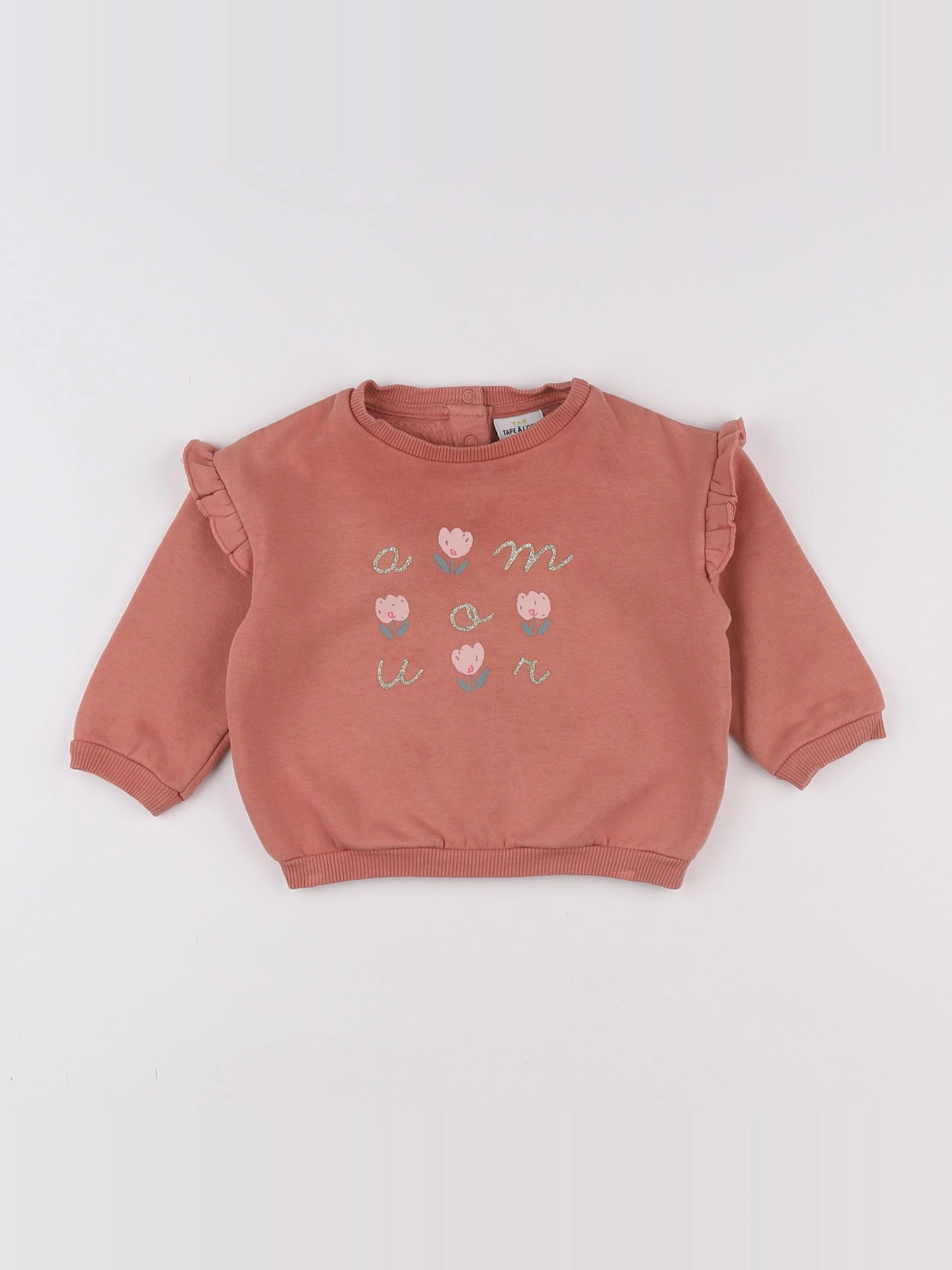 Tape à l'oeil - sweat rose - 9 mois