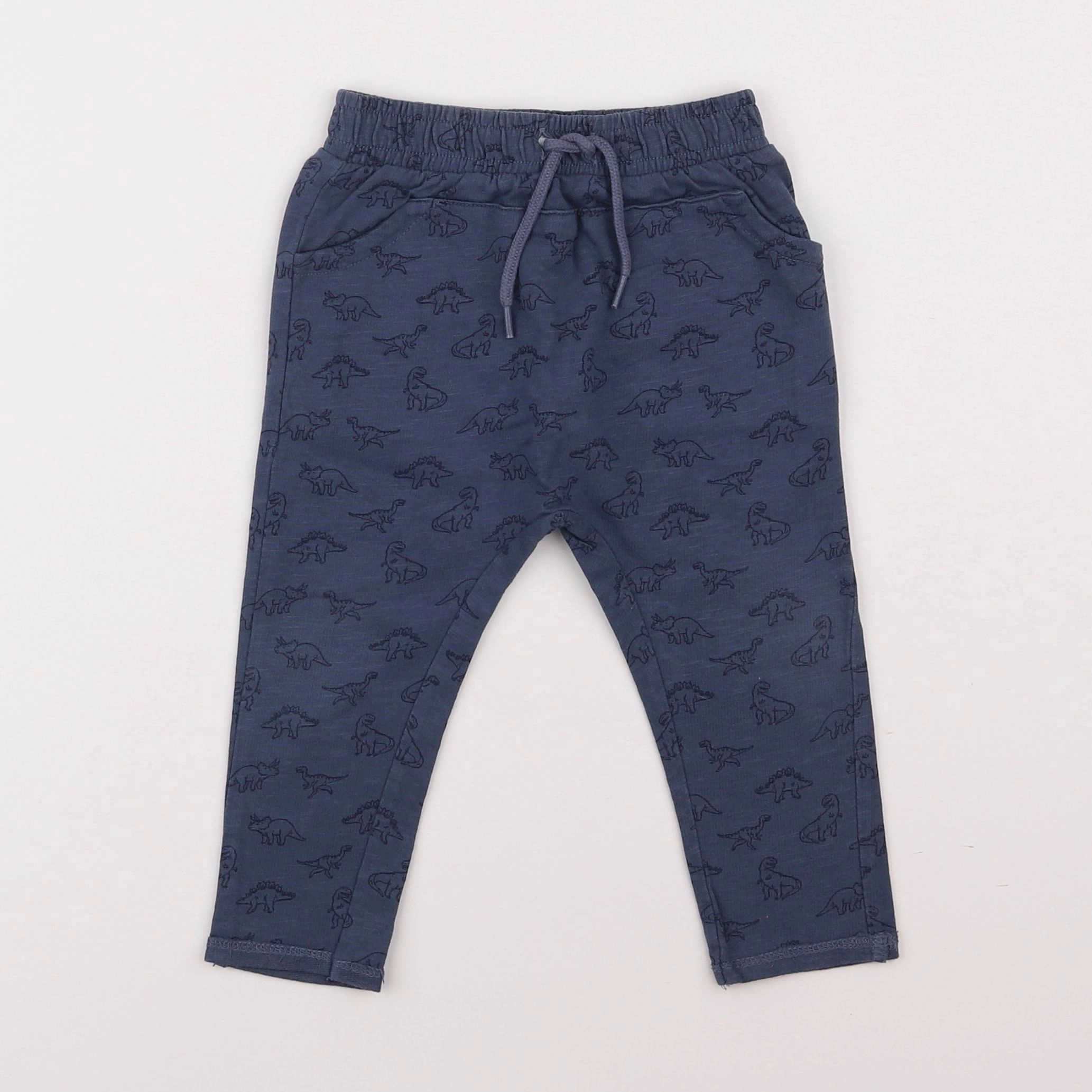 Vertbaudet - pantalon bleu - 12 mois