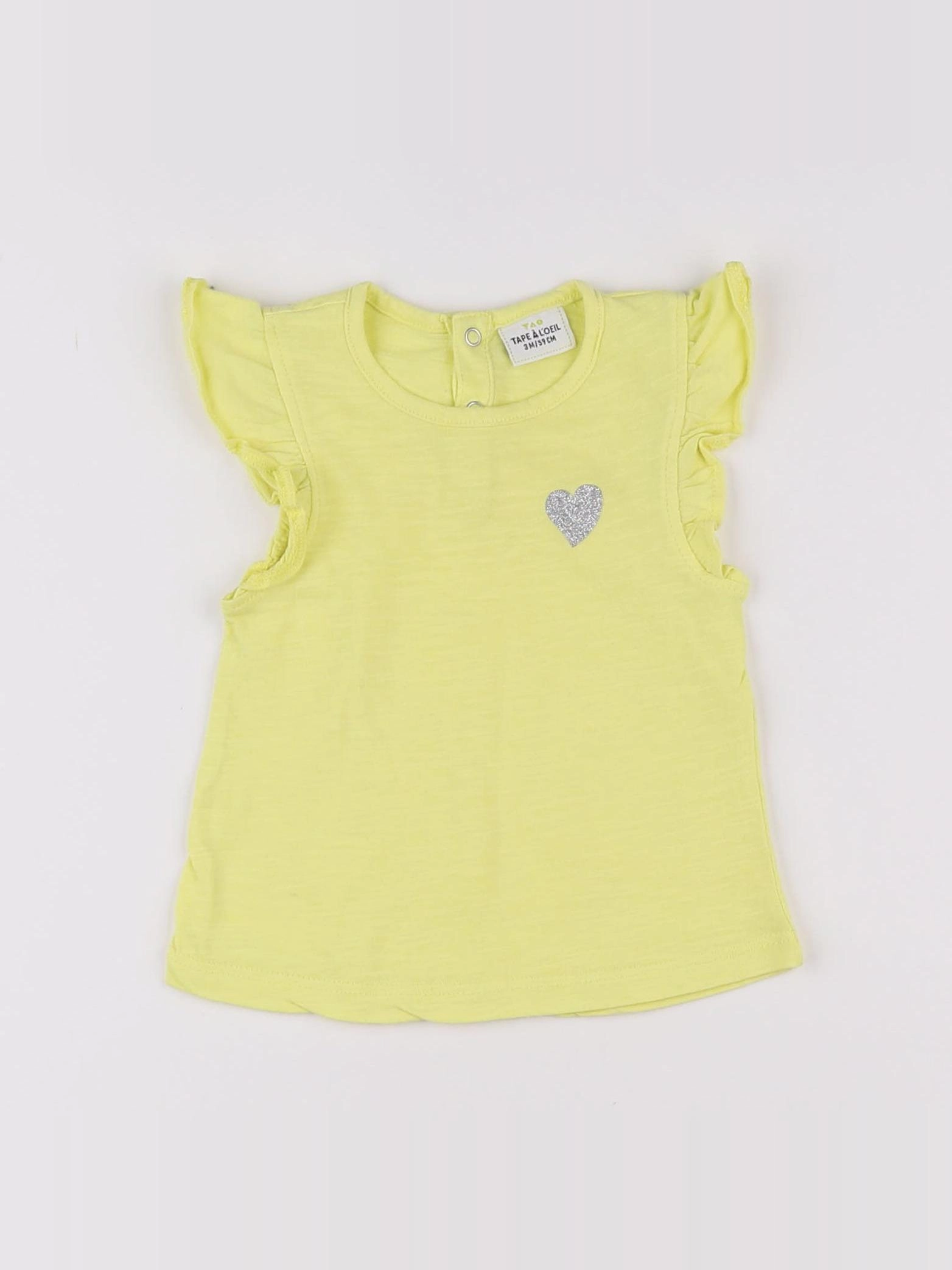 Tape à l'oeil - tee-shirt jaune - 3 mois