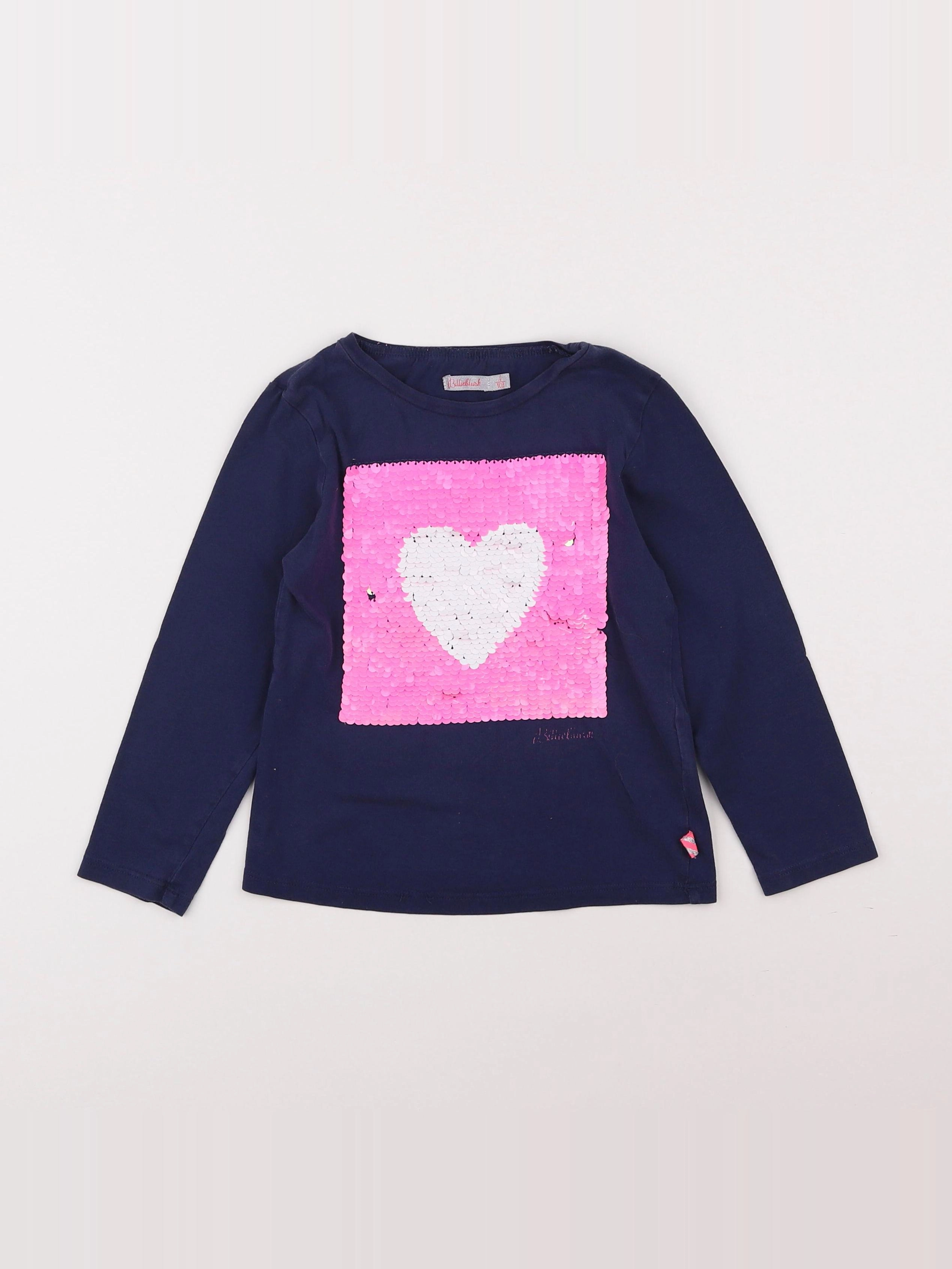 Billie Blush - tee-shirt bleu, rose - 4 ans