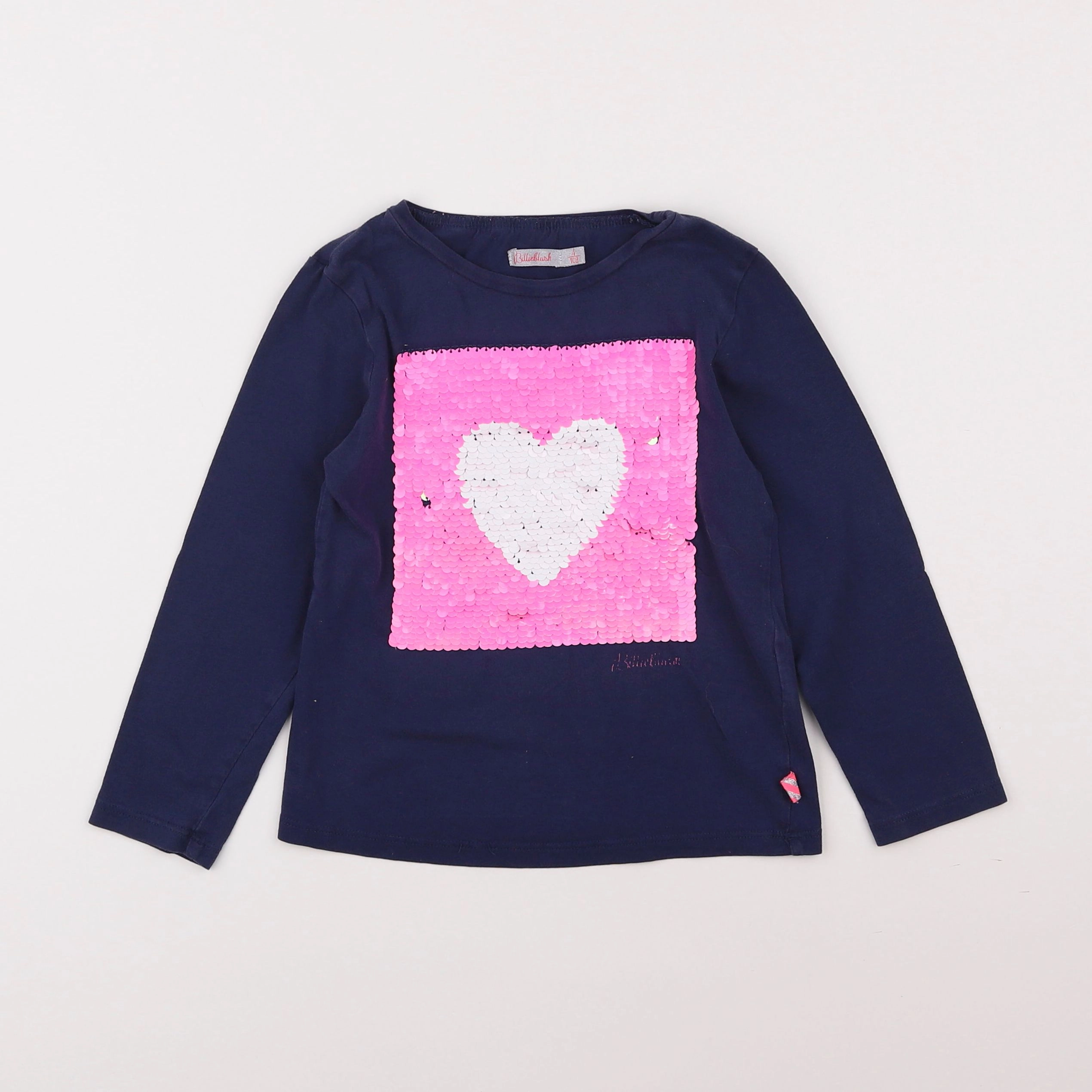 Billie Blush - tee-shirt bleu, rose - 4 ans