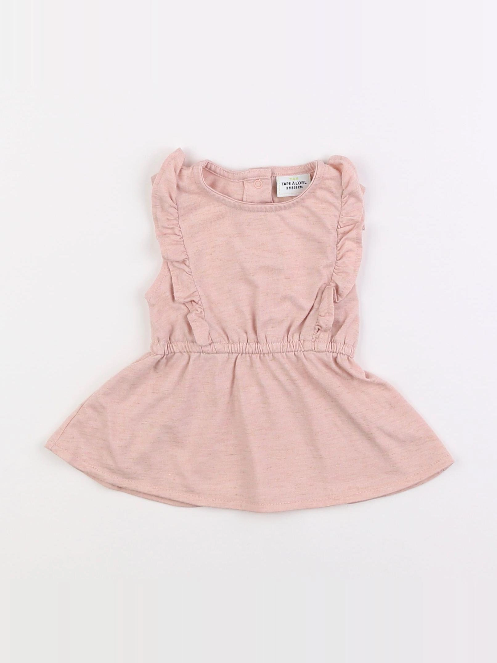 Tape à l'oeil - robe rose - 3 mois