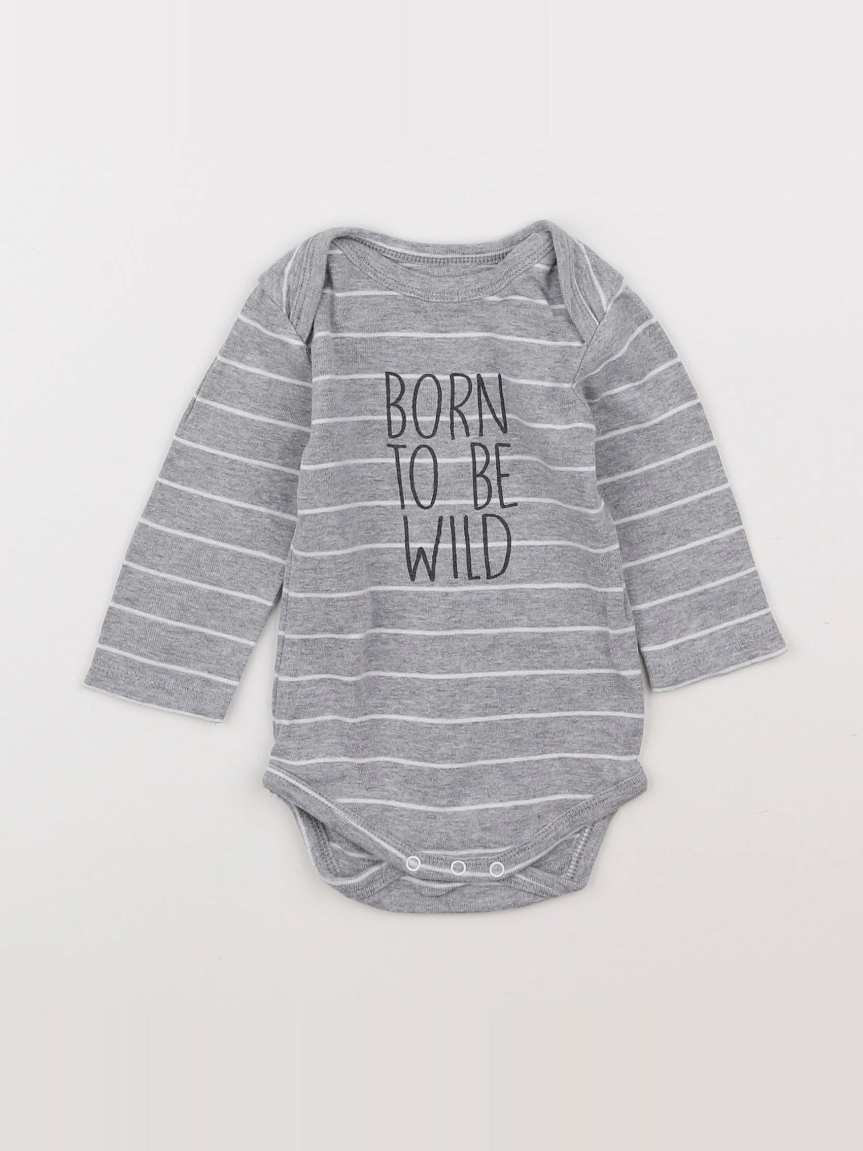 La Redoute - body gris - 6 mois