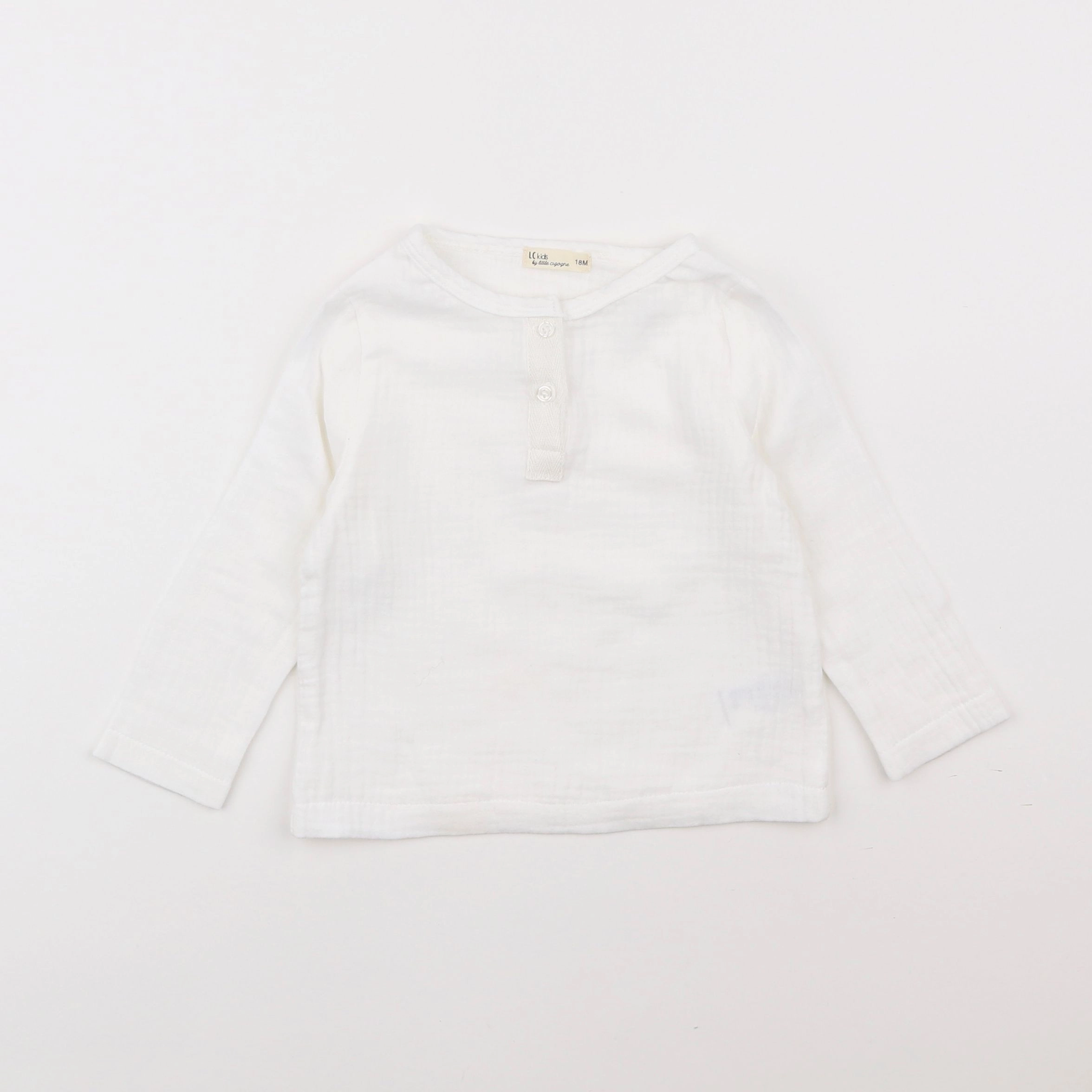 Little Cigogne - chemise blanc - 18 mois