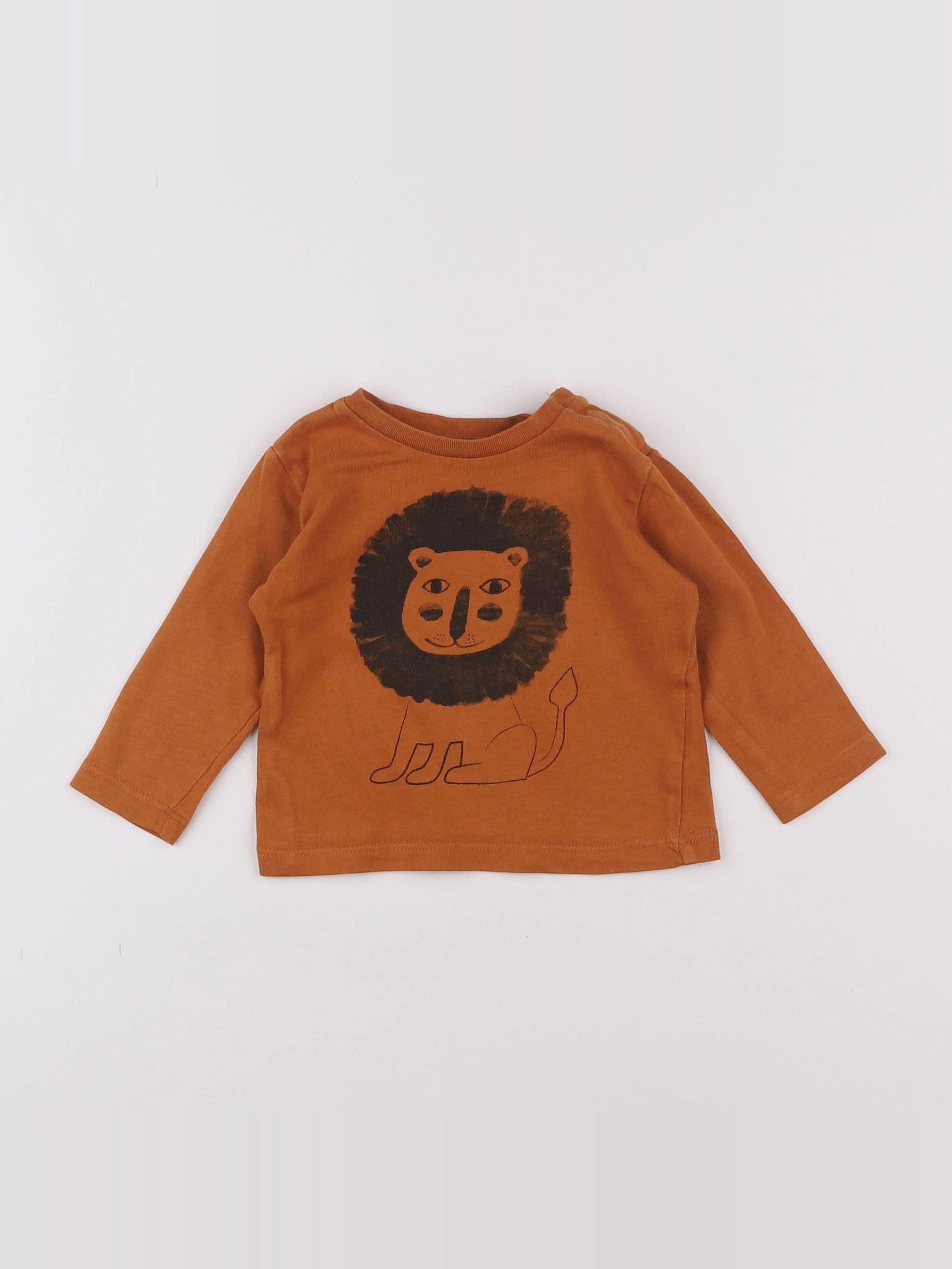 Boutchou - tee-shirt marron - 6 mois